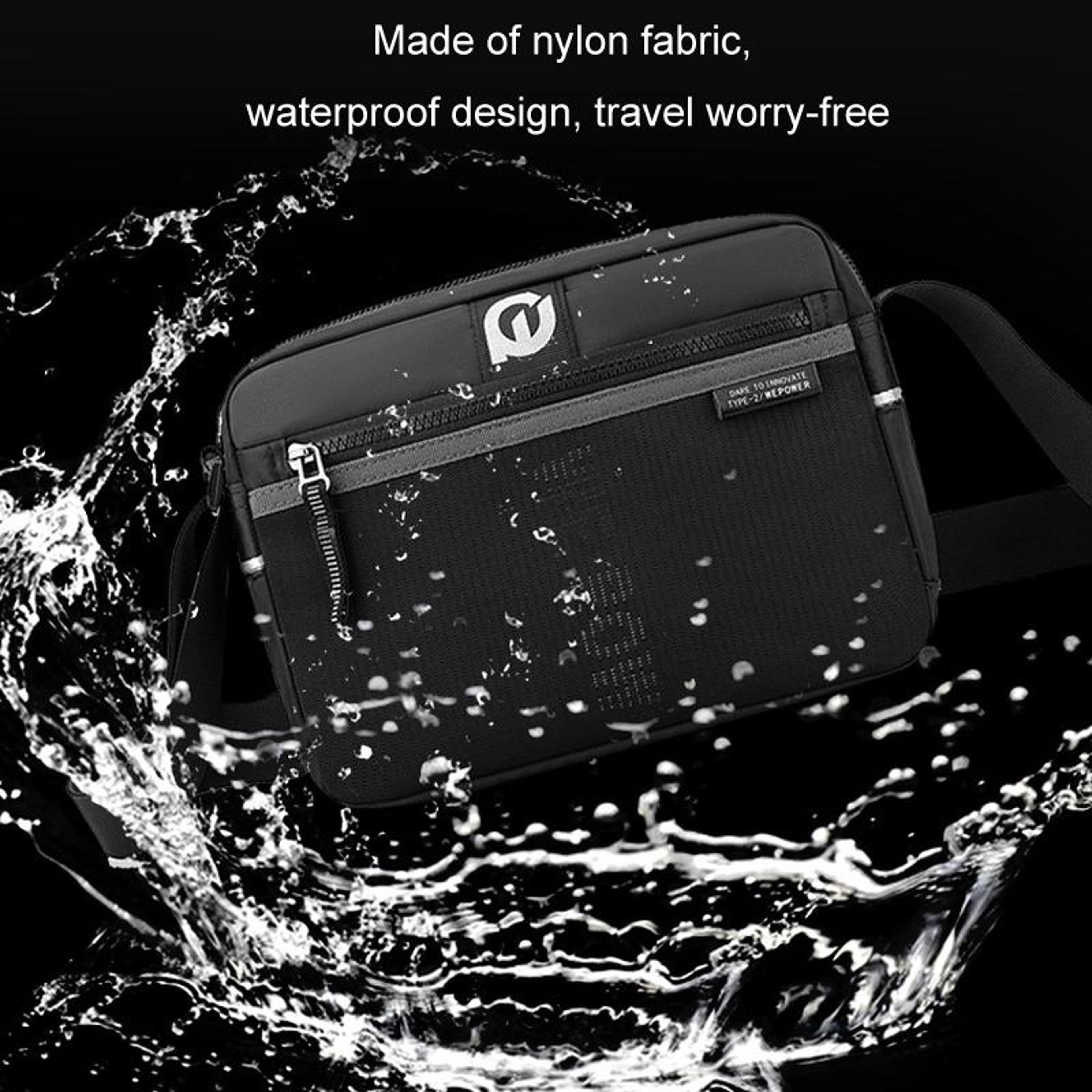 Crossbody Bag For Men Waterproof Nylon Sling Bag With Multi Pocket Storage 3