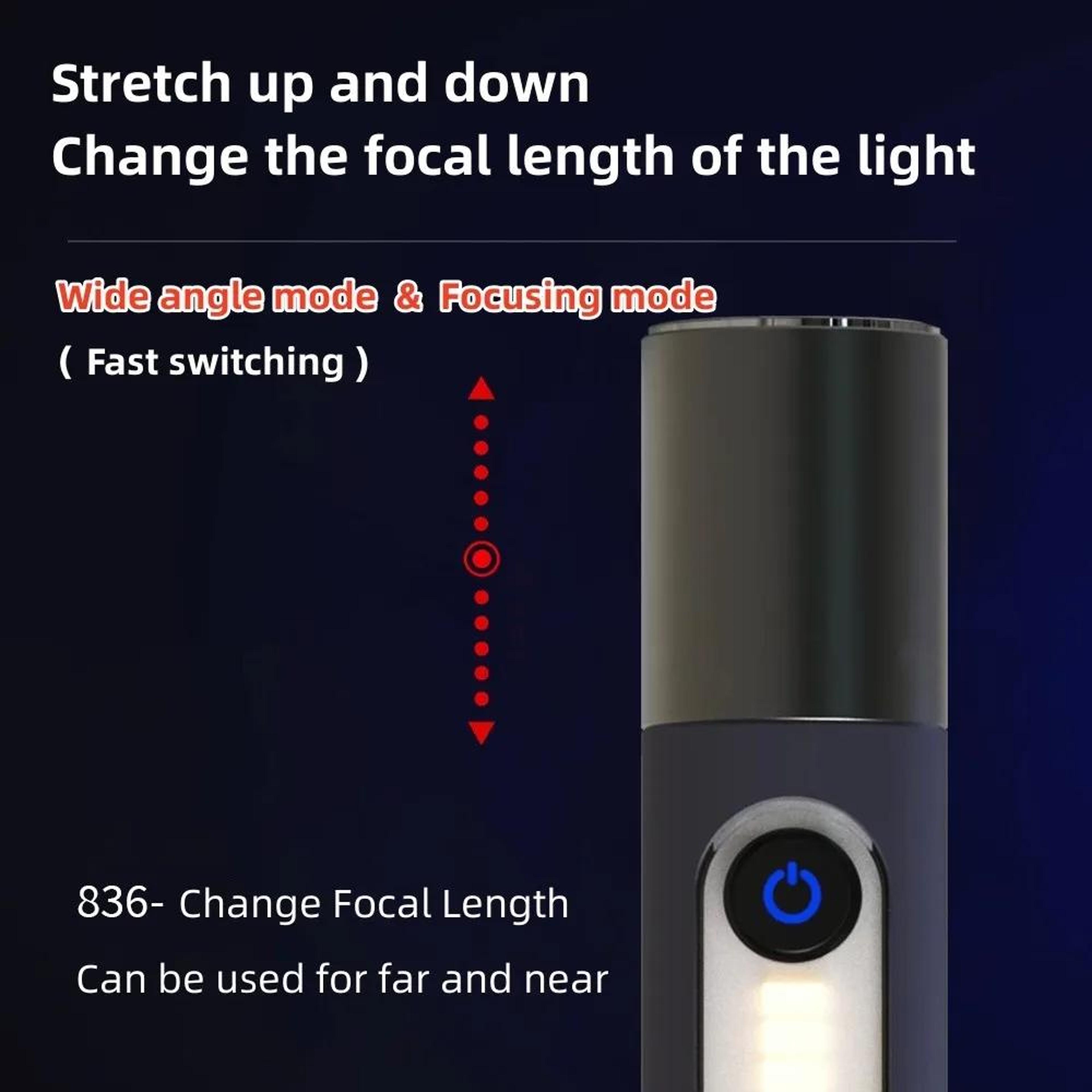 Rechargeable Flashlight With Zoom Focus IP55 Waterproof Tactical Torch 9