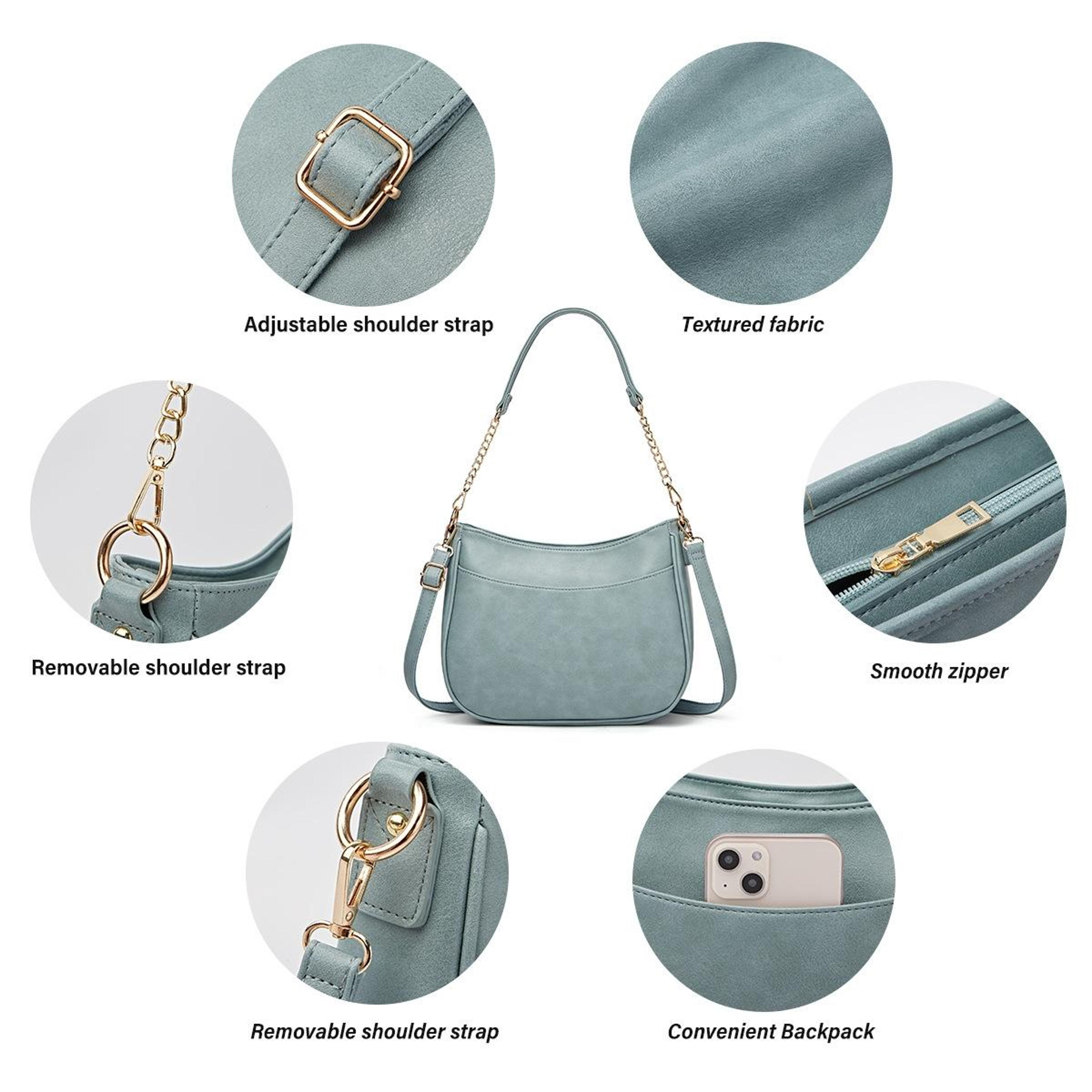 Urban Luxe Crossbody Bag For Women Large Capacity Adjustable Chain Shoulder Purse 5