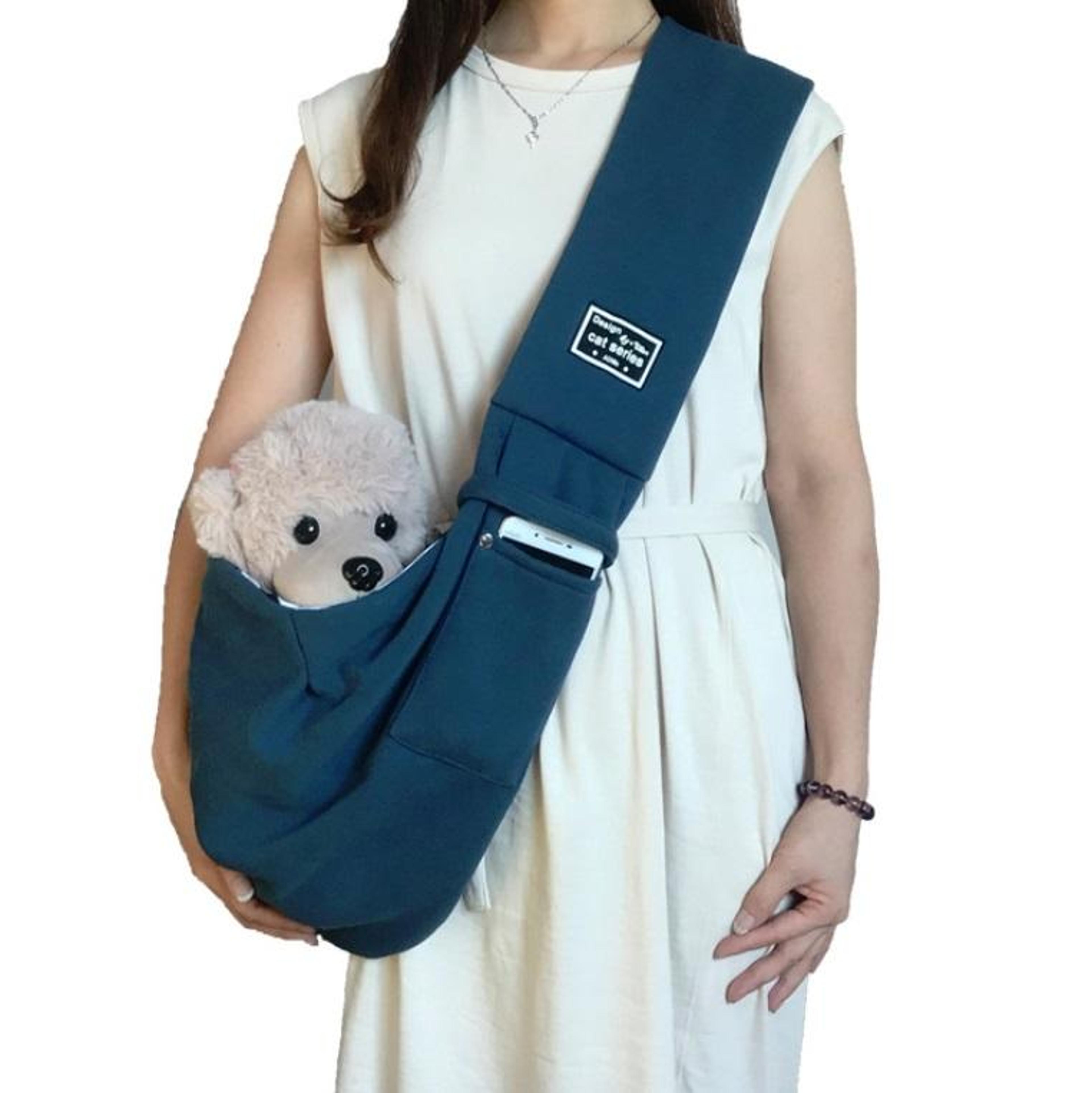 Cozy Cotton Pet Carrier Bag For Small Dogs  Cats With Safety Buckle And Storage Pocket 7