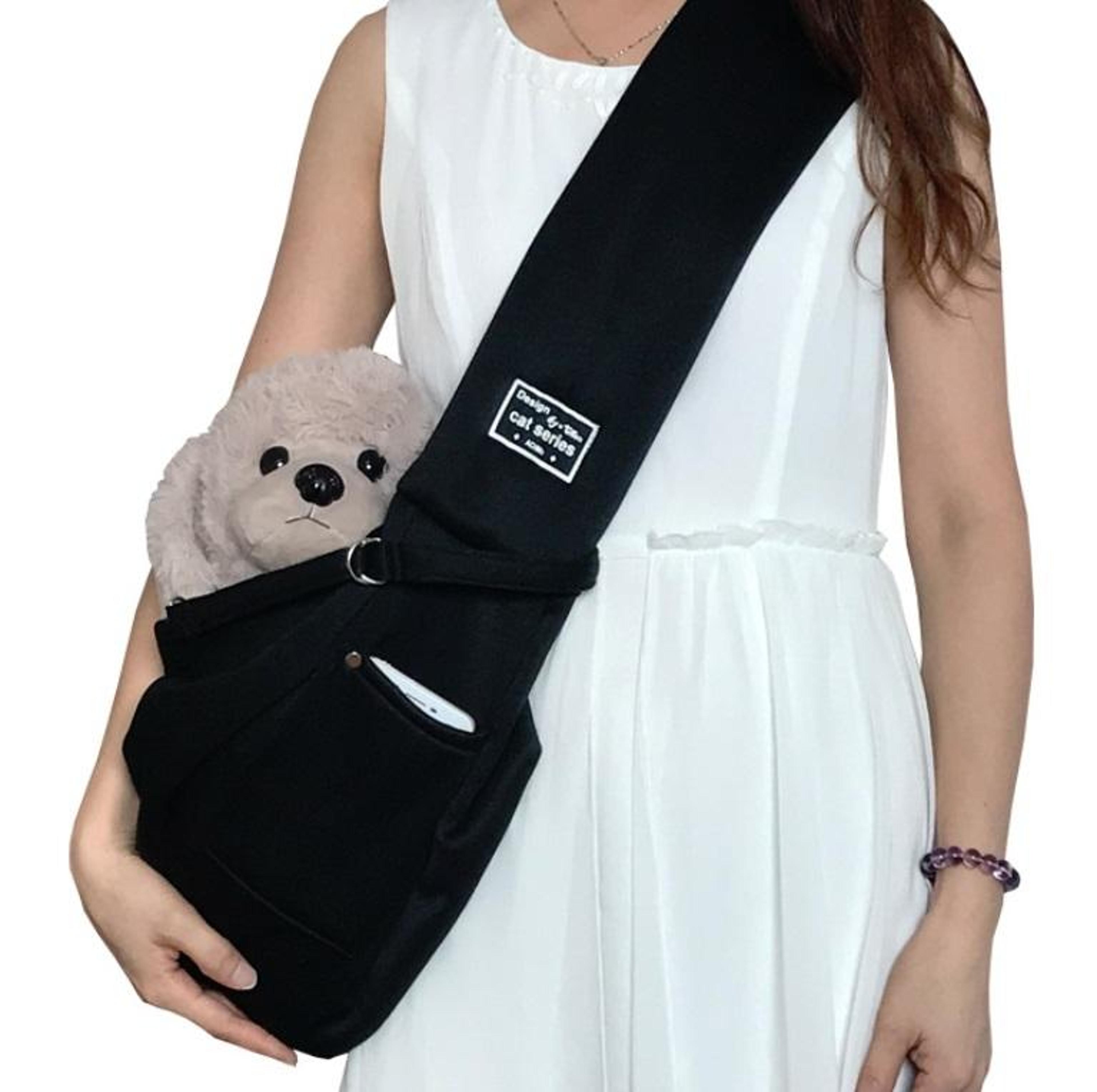 Cozy Cotton Pet Carrier Bag For Small Dogs  Cats With Safety Buckle And Storage Pocket 9