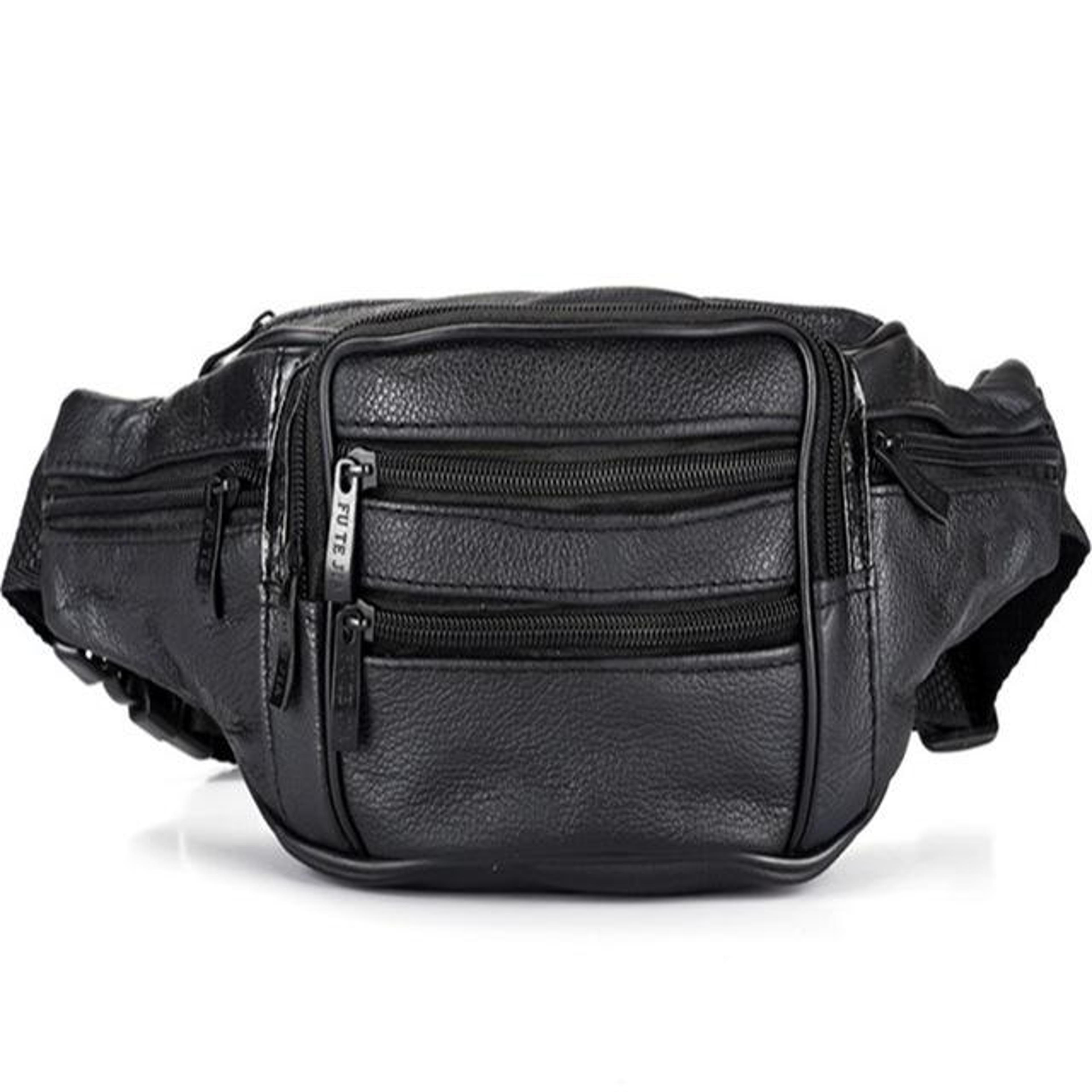 Vintage Genuine Leather Belt Bag For Men Travel Phone Wallet Organizer 4