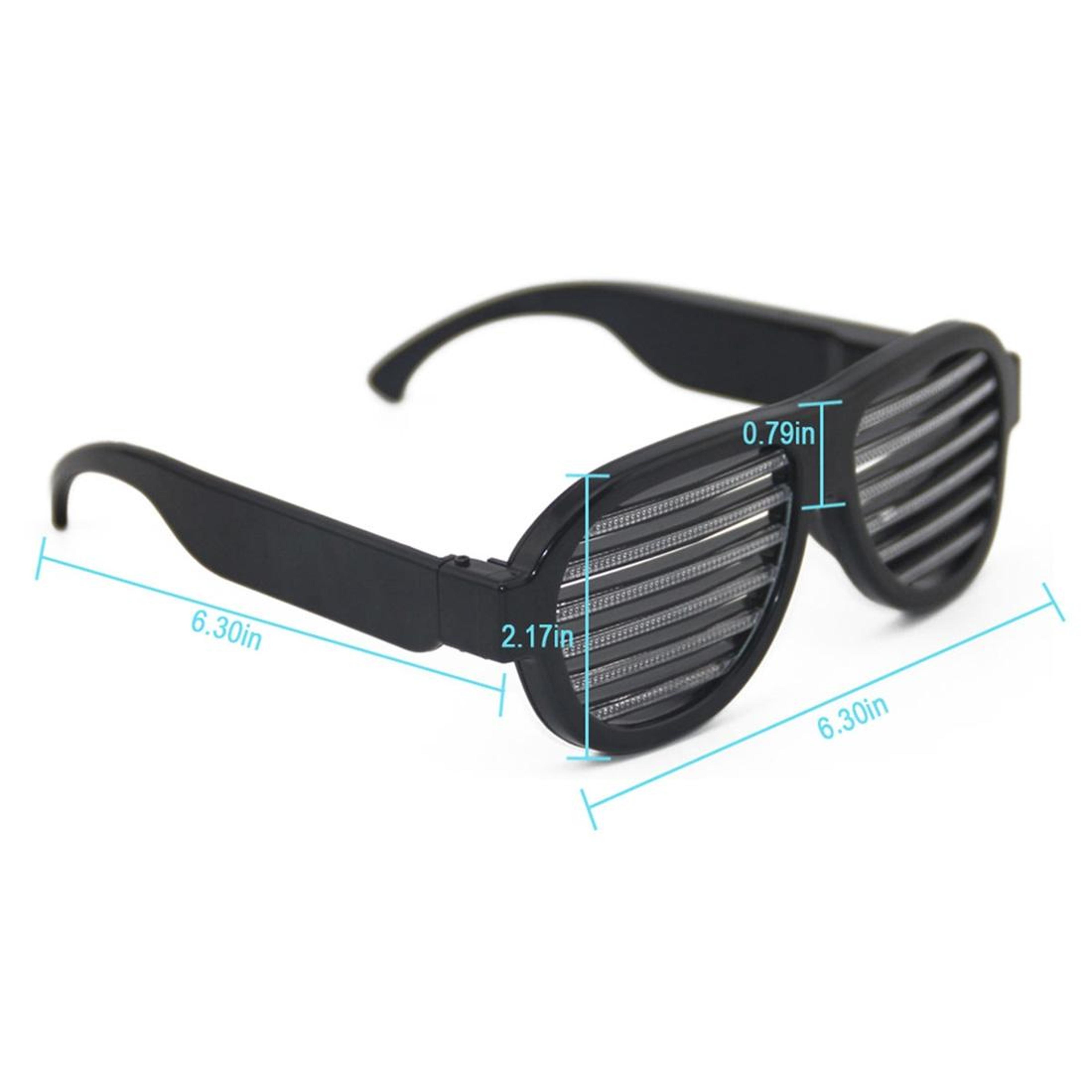 LED Party Glasses USB Rechargeable LED Music Glasses For Clubs Festivals  Raves 2