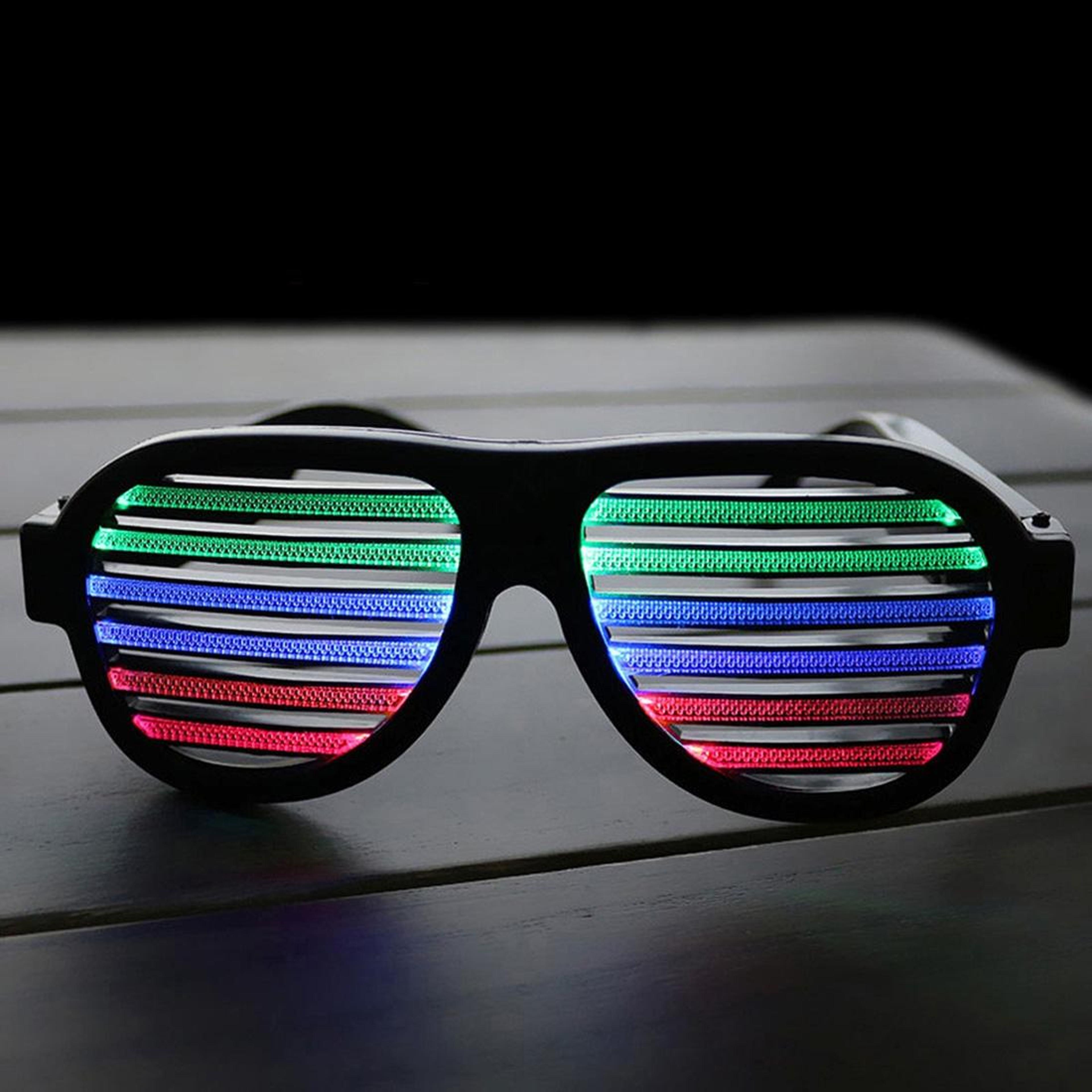 LED Party Glasses USB Rechargeable LED Music Glasses For Clubs Festivals  Raves 6