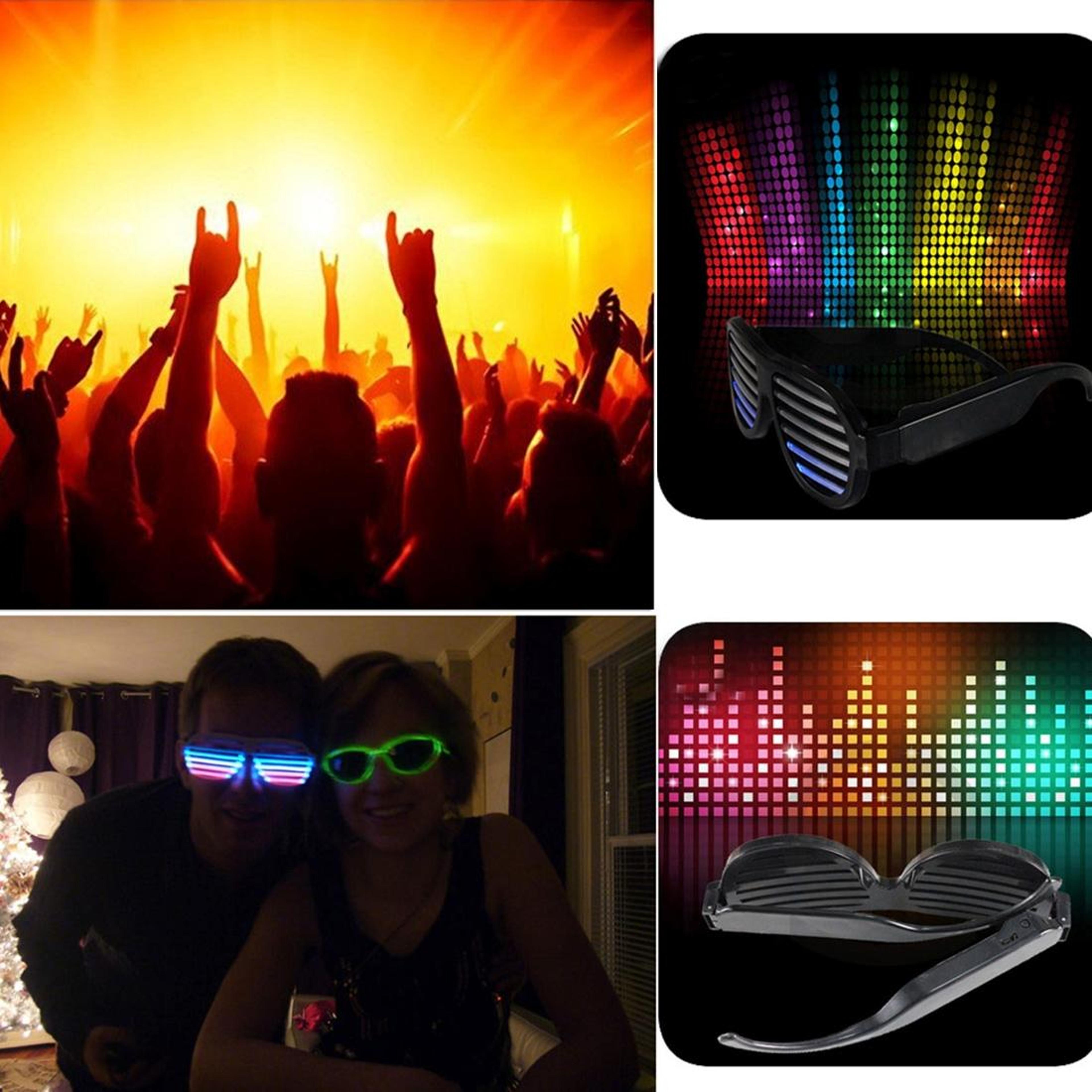 LED Party Glasses USB Rechargeable LED Music Glasses For Clubs Festivals  Raves 7