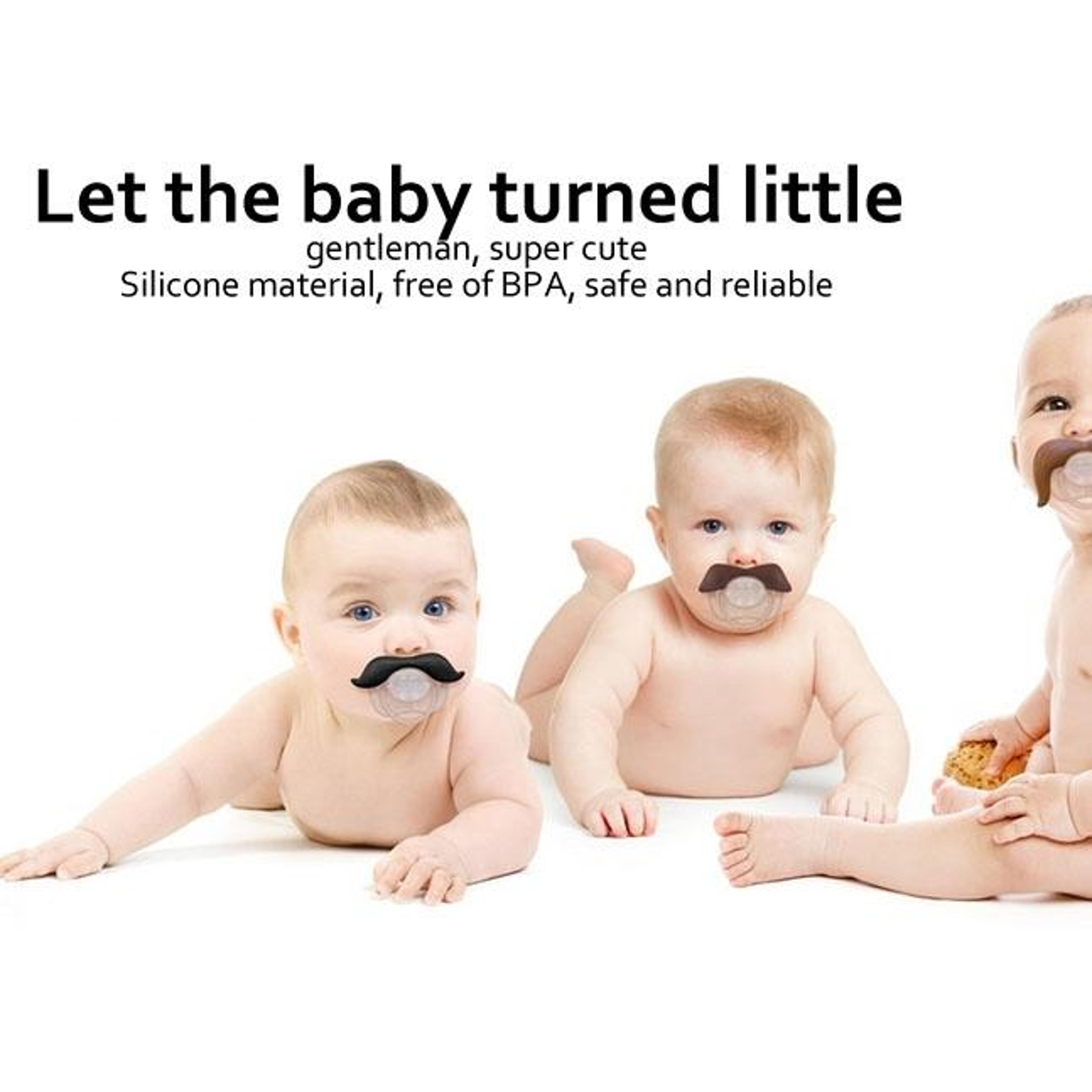 Funny Mustache Baby Pacifier Orthodontic Silicone Soother For Infants 5