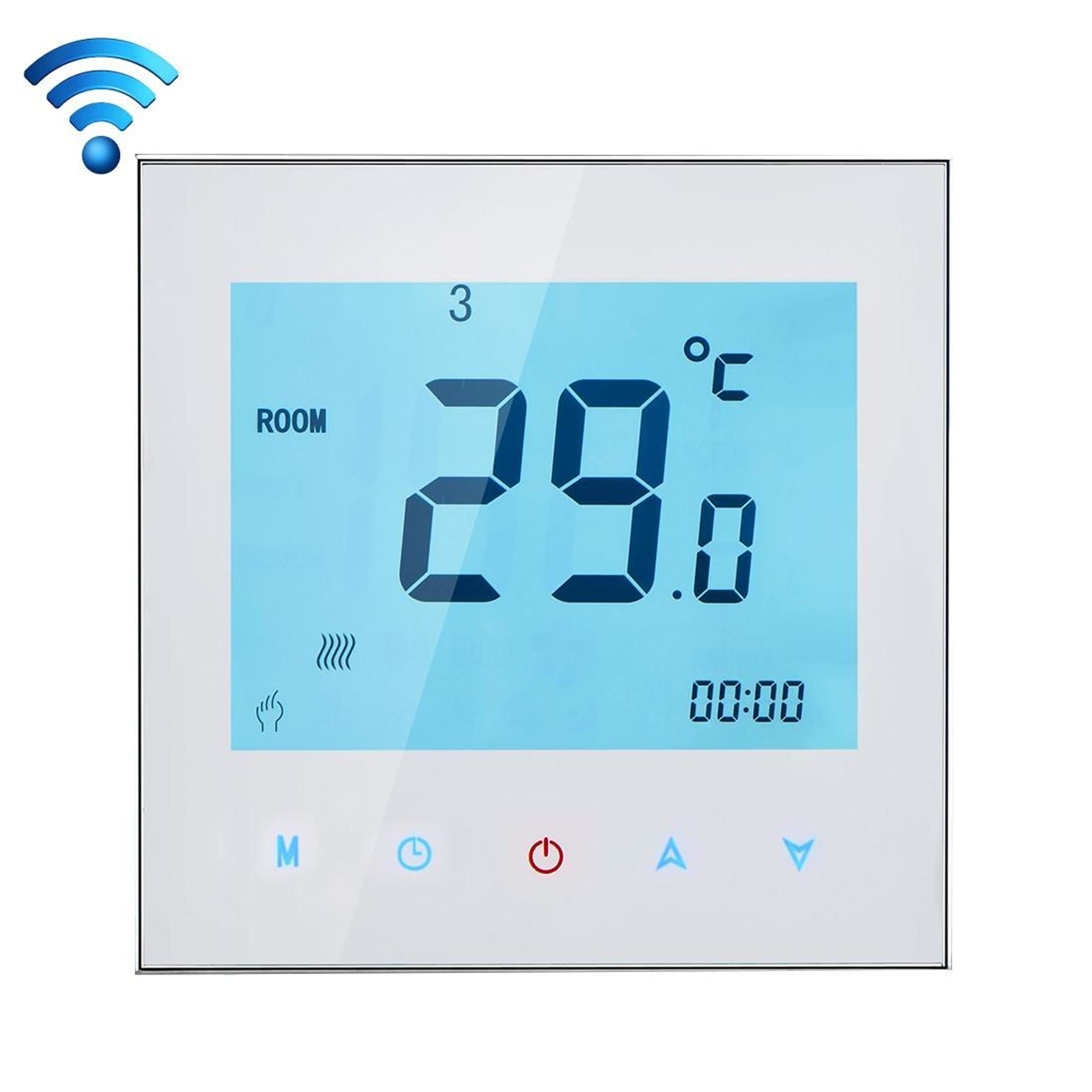 smart wifi touch screen thermostat for electric floor heating with lcd display & sensor