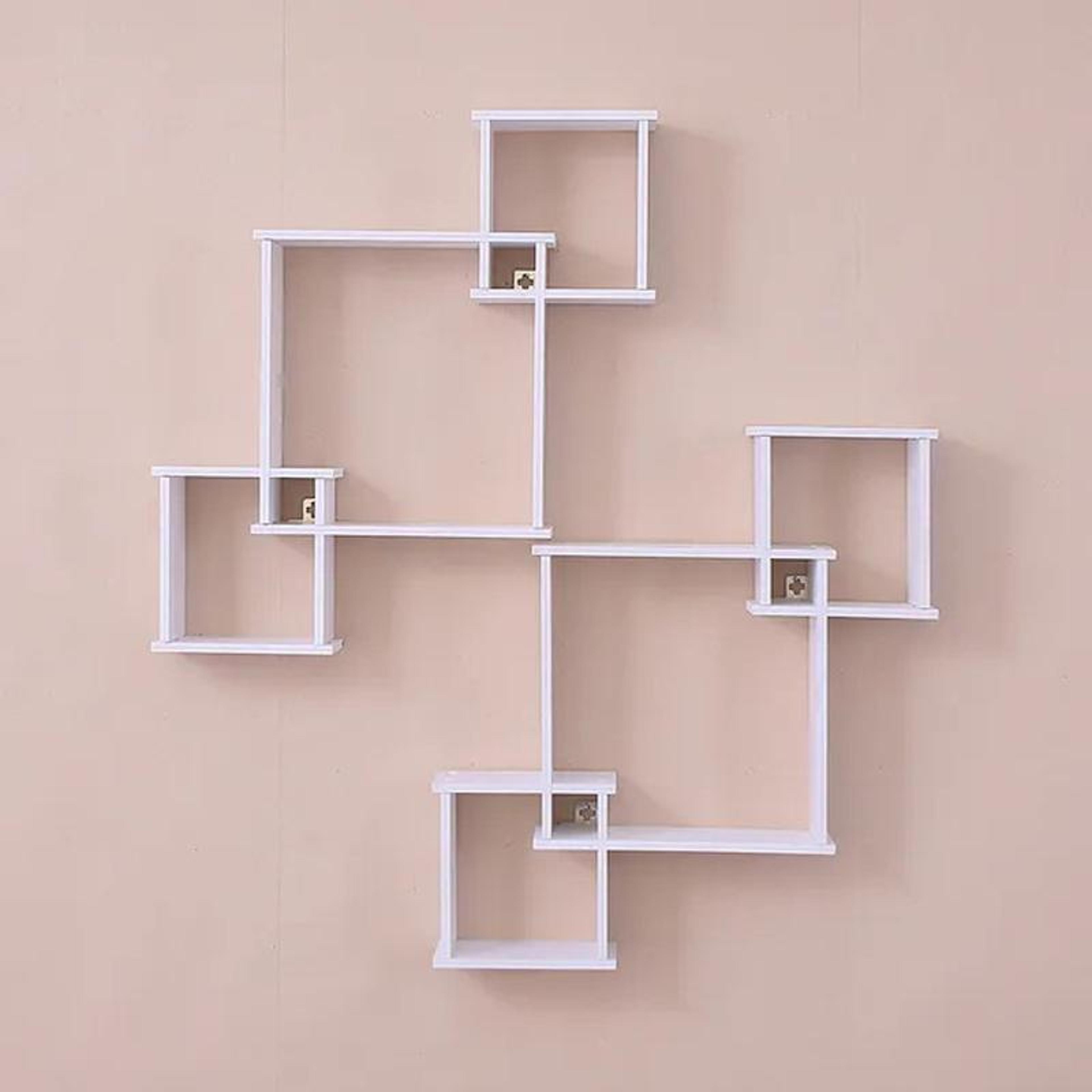 Modern 3Piece Floating Wall Shelf Set Decorative Square Wall Display Shelf Organizer 3