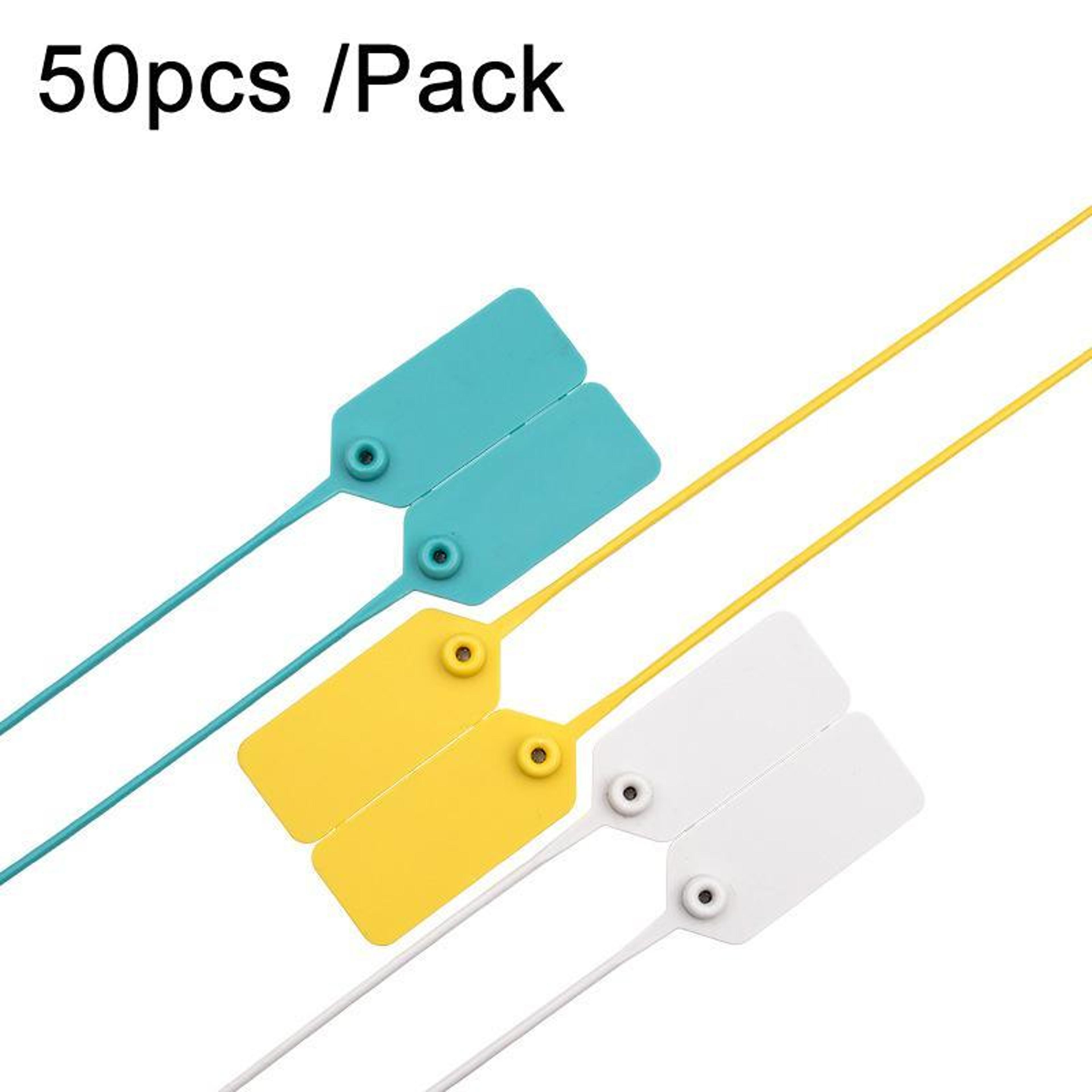 securelock 50pcs plastic security seals for shoes, bags & logistics anti-theft tags random color