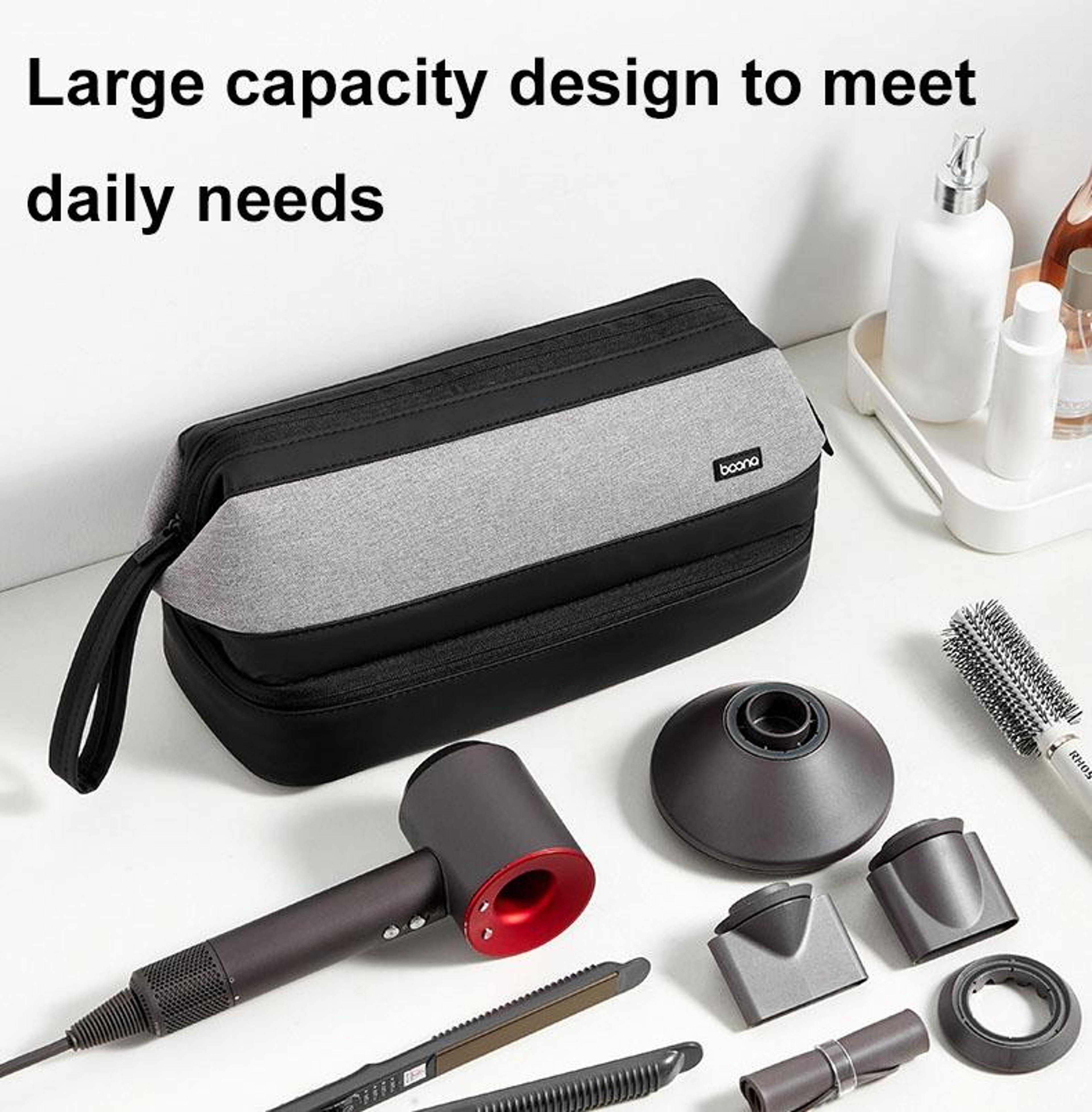 Large Capacity Hair Tool Organizer Bag Double Layer Hair Dryer  Curling Iron Case 4