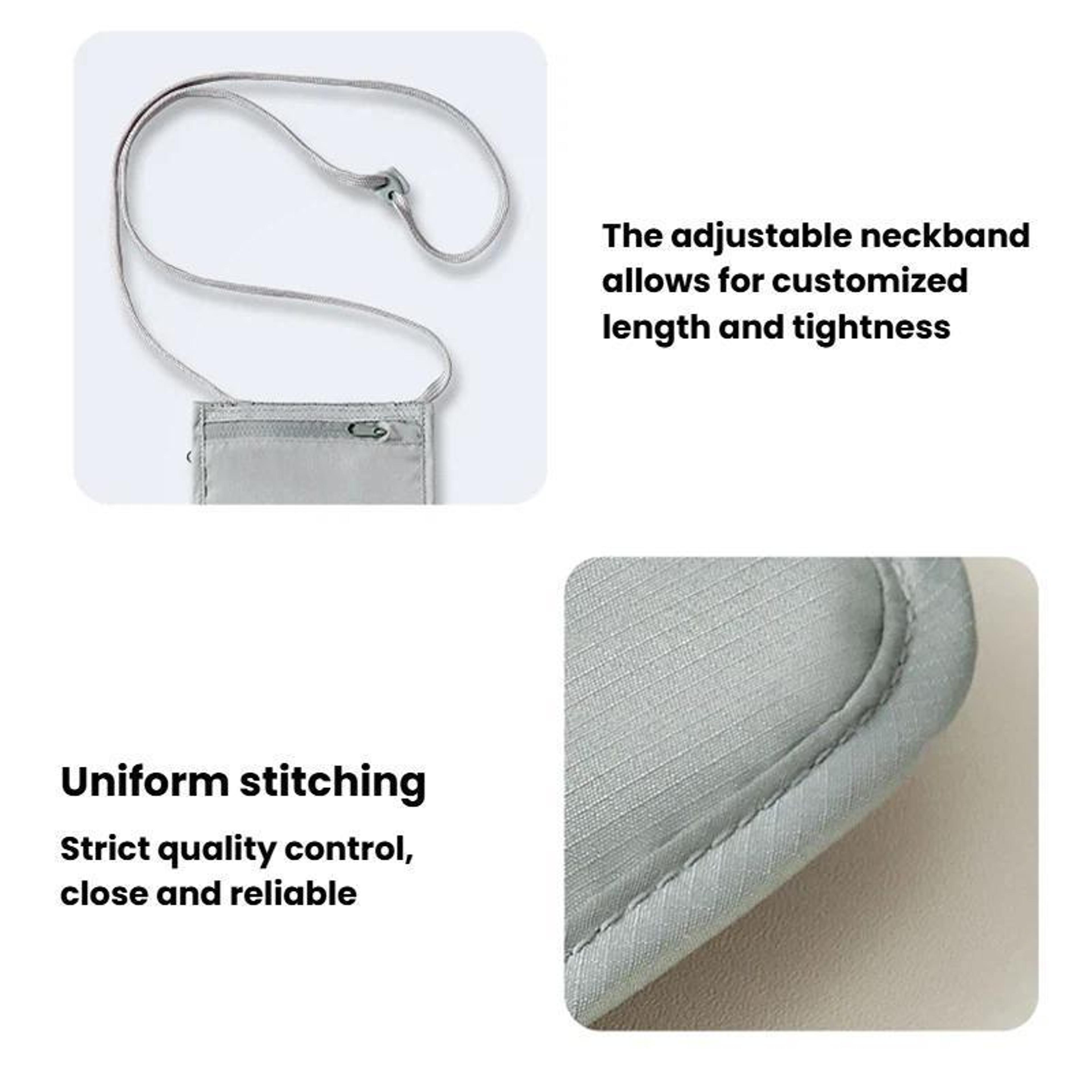 Premium RFID Travel Pouch Anti Theft Waist Pack  Passport Organizer Bag 7