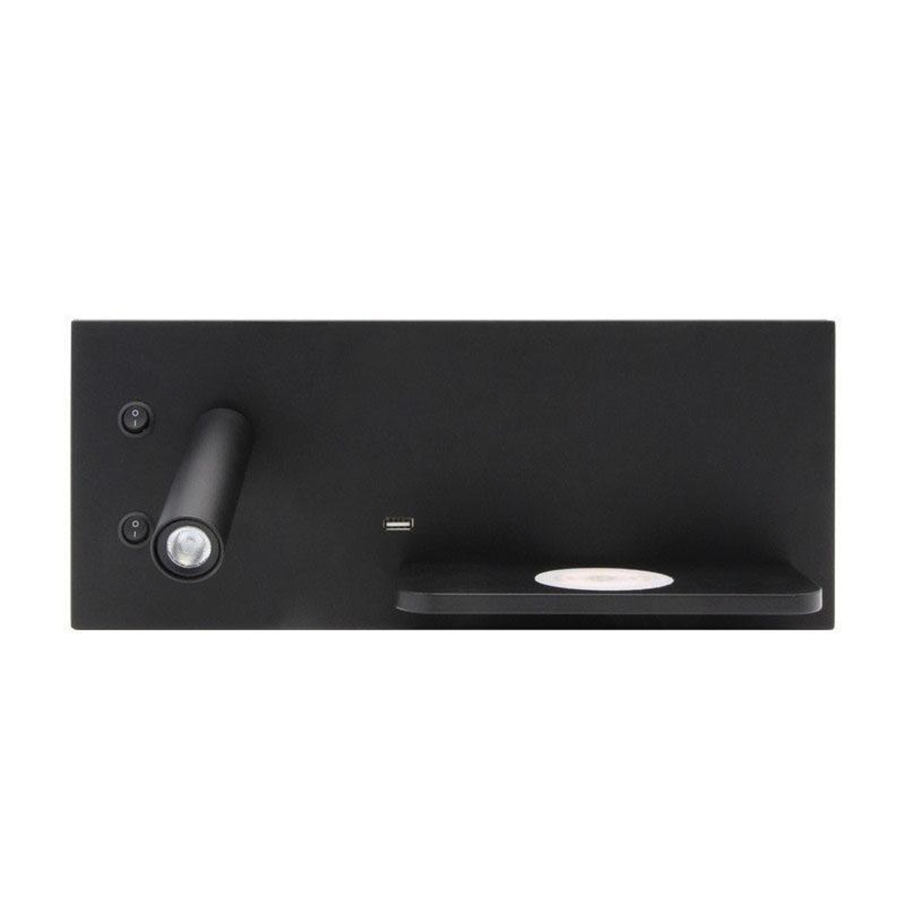 LED Bedside Wall Reading Light With Wireless Charger  USB Port 10