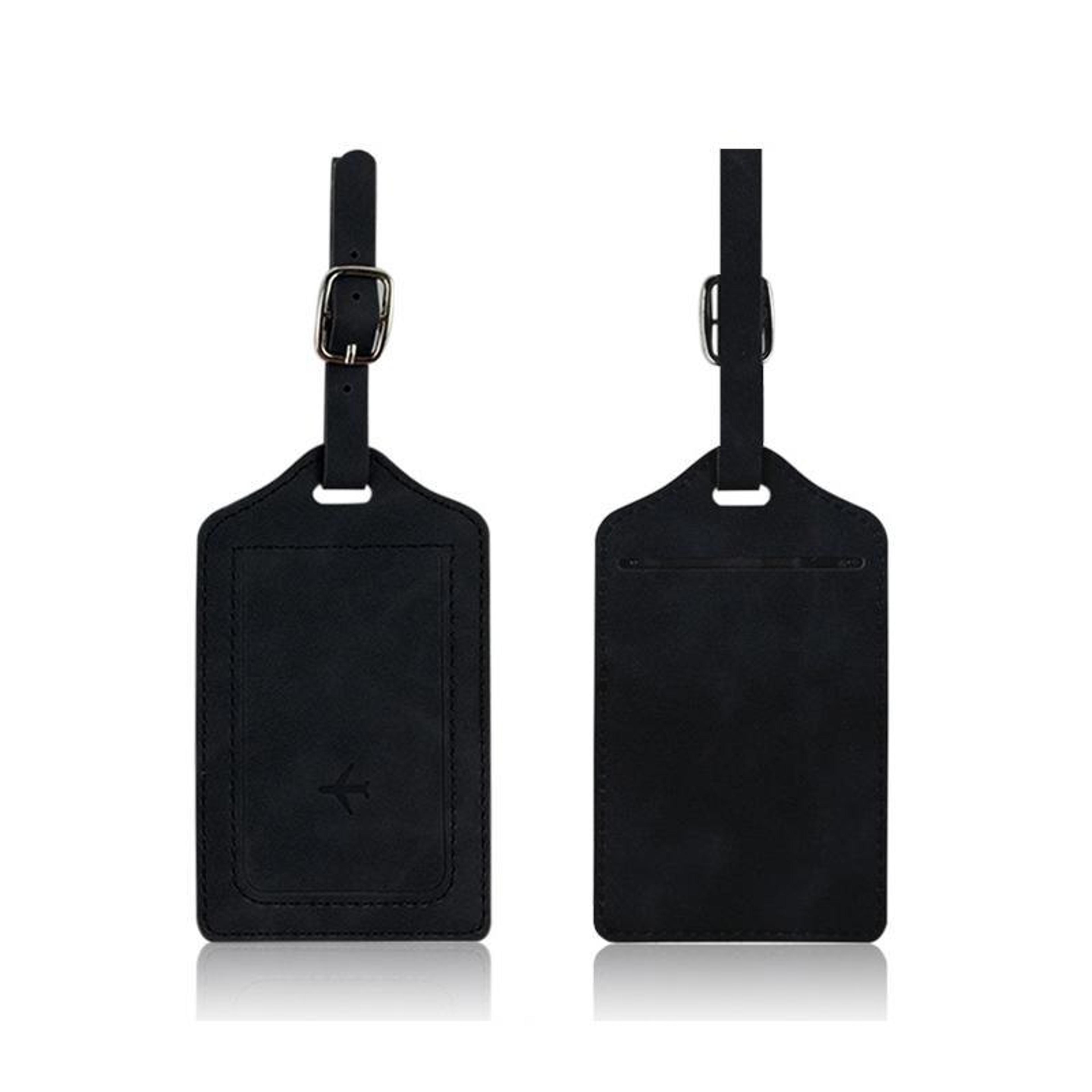 PU Leather Luggage Tag  Boarding Pass Holder Set 4