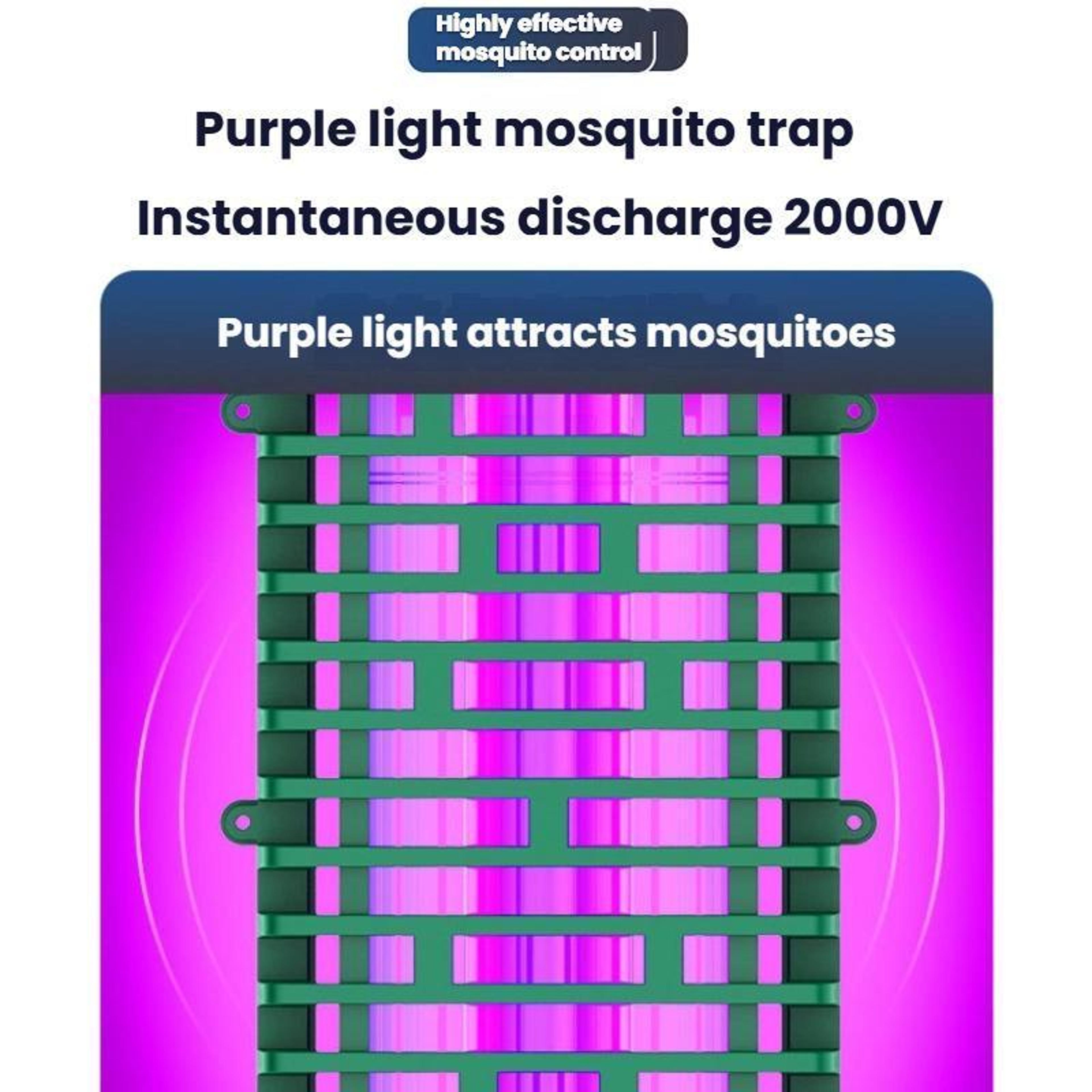Outdoor Mosquito Zapper Light Waterproof Solar Bug Killer For Garden  Camping 2