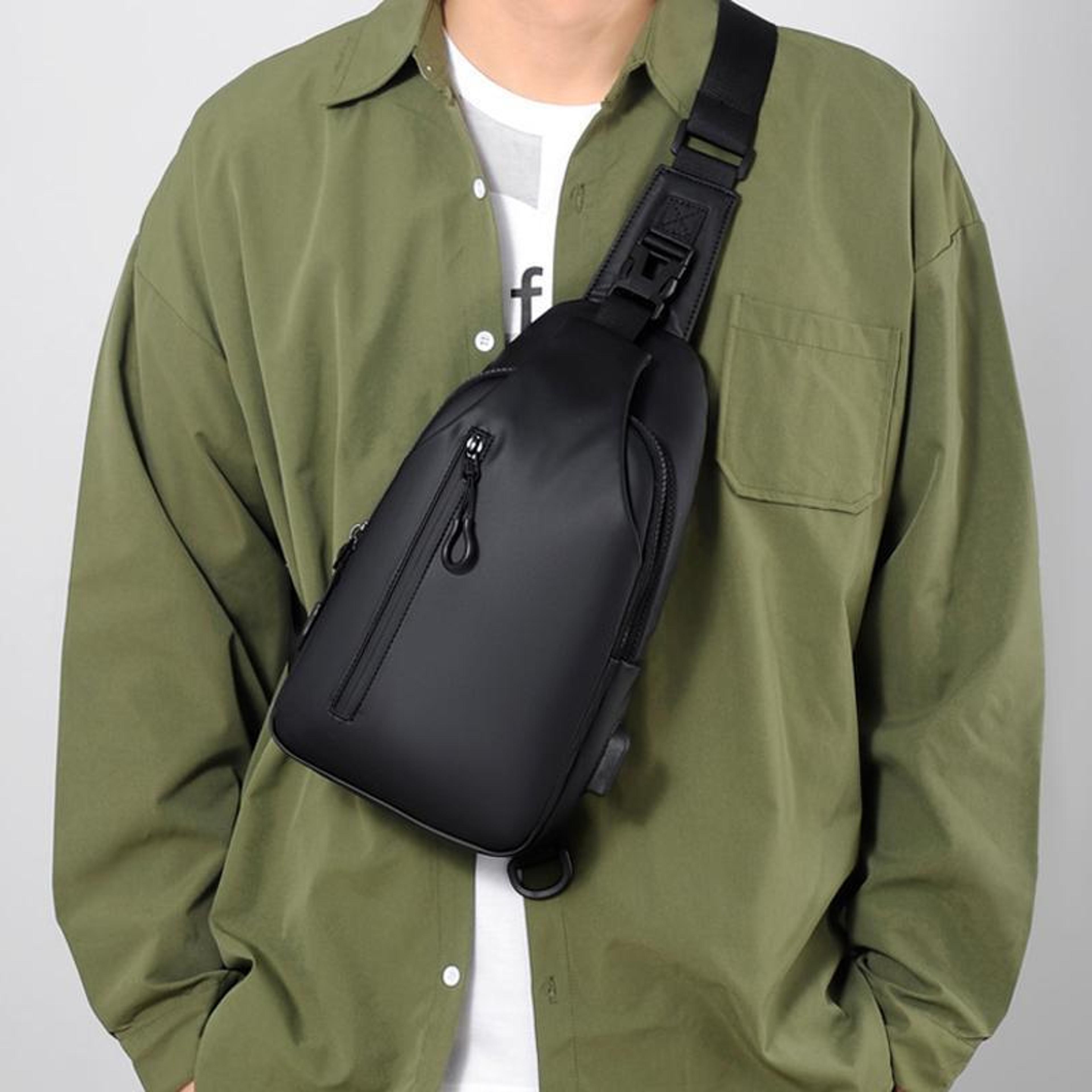 anti theft sling backpack with usb charging port and water resistant design