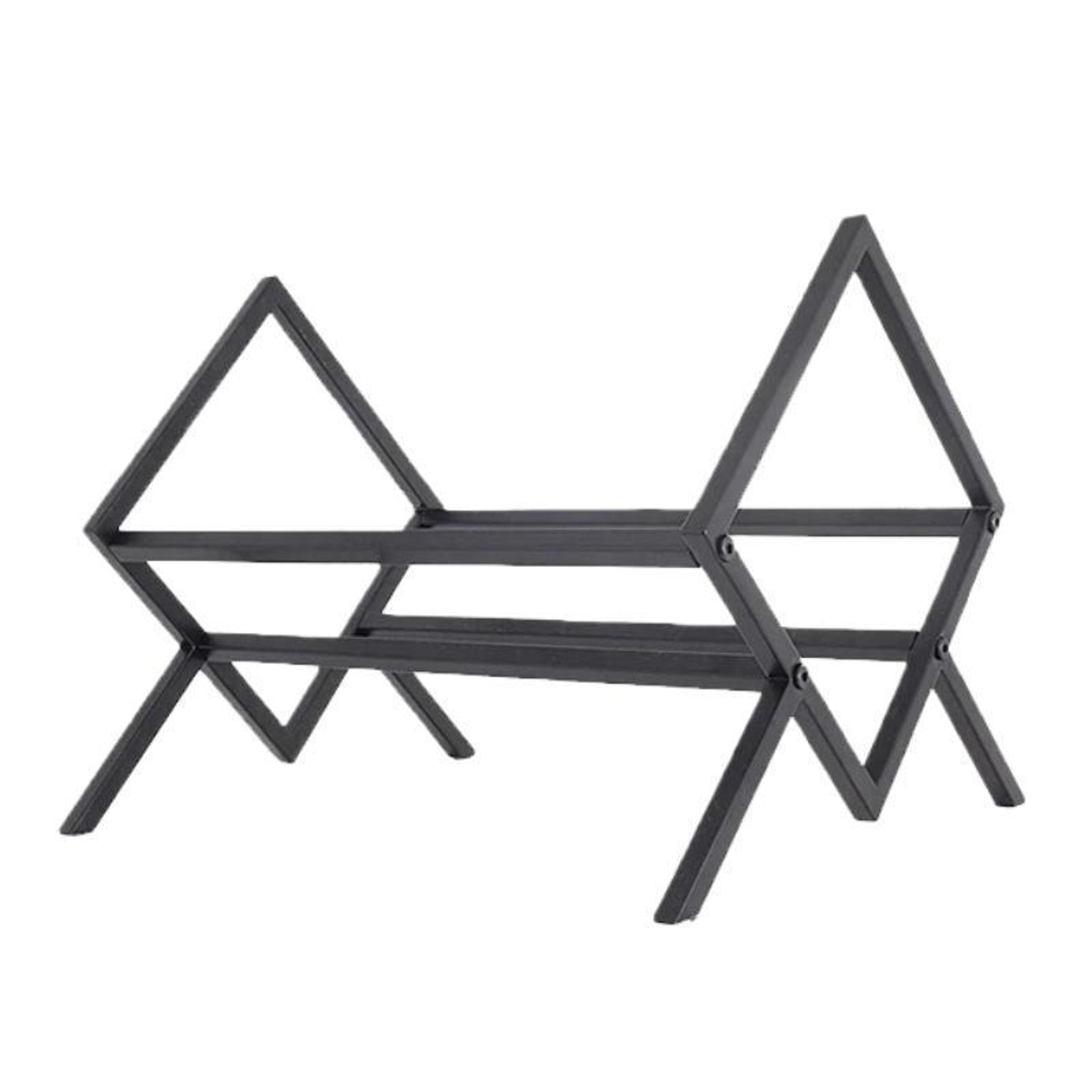 Industrial Vinyl Record Storage Rack  Metal Book Magazine Organizer Stand 4