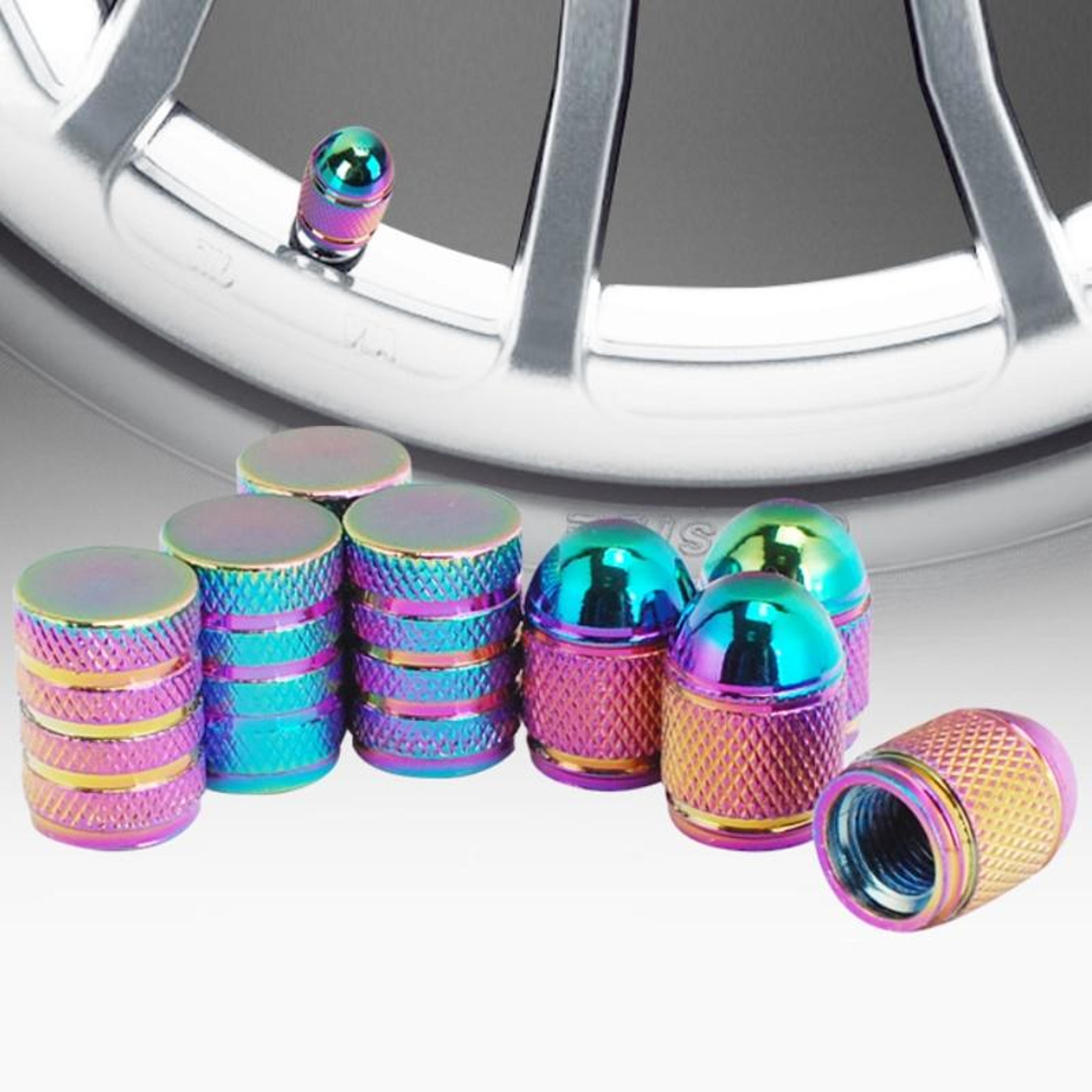 Universal Aluminum Alloy Tire Valve Caps For Cars  Bicycles Dustproof Leak Protection 4