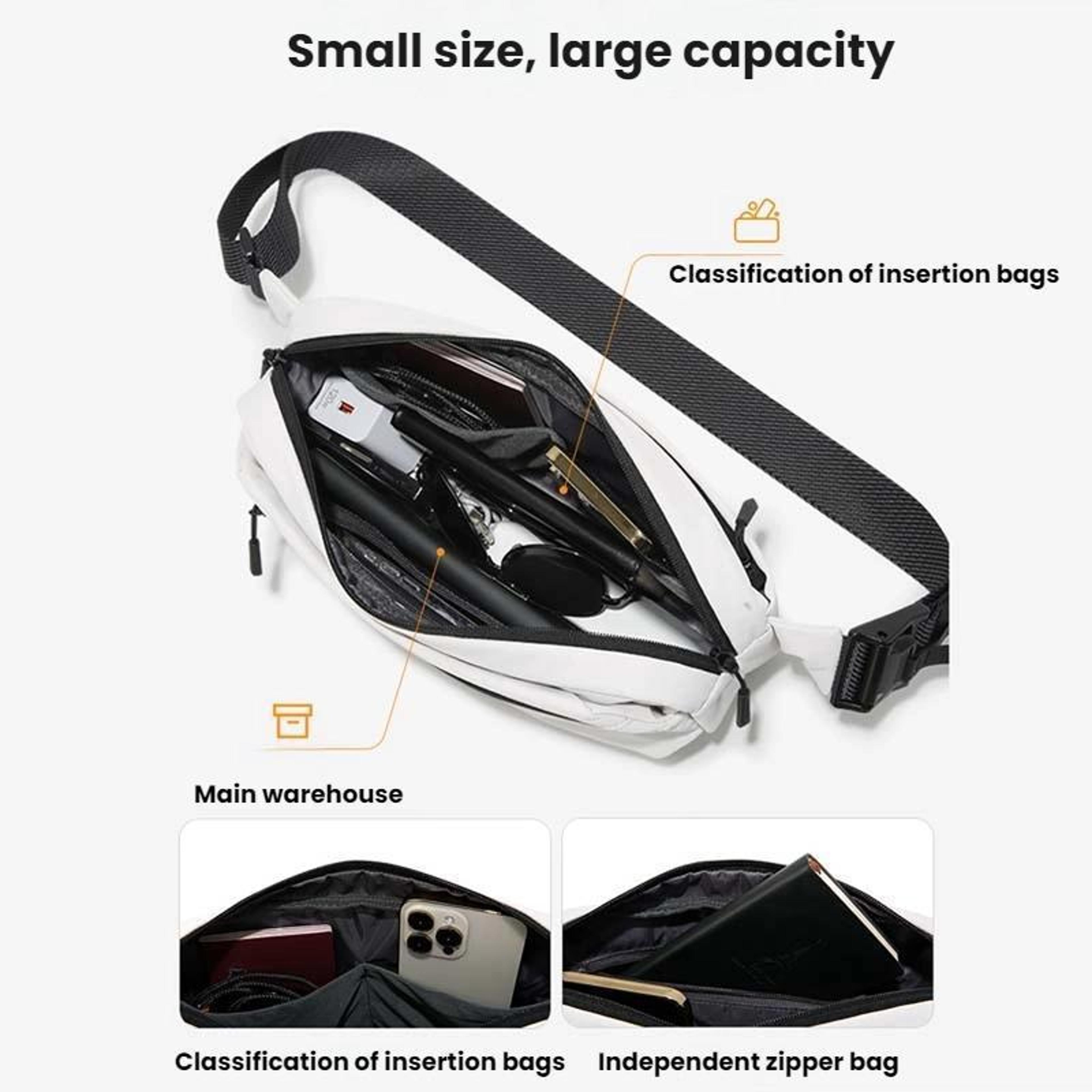 Men Urban Expedition Crossbody Bag Multifunctional Lightweight Chest Pack  Commuter Shoulder Sling 7