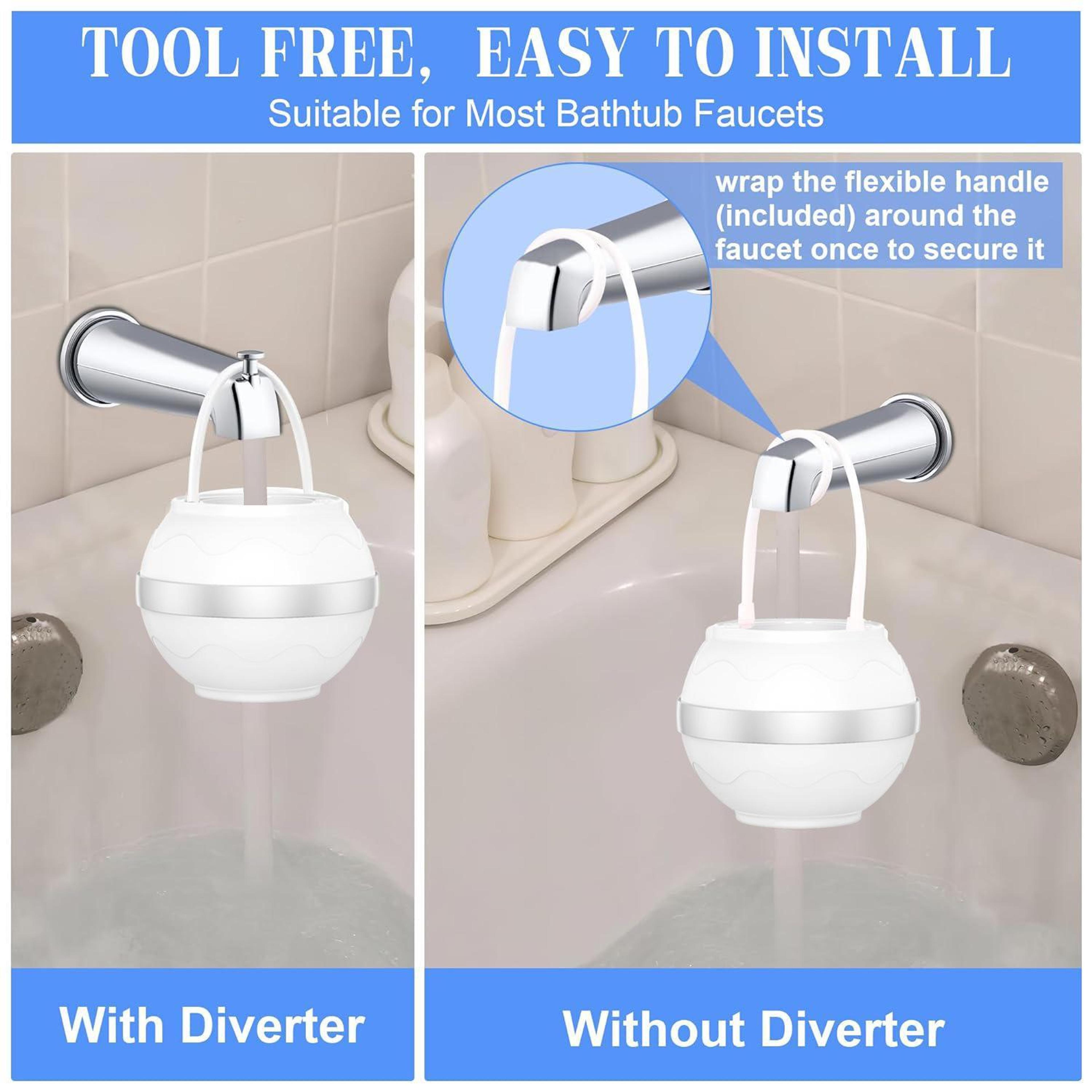 No Drill Bathtub Water Filter Shower Purifier For Softer Cleaner Bath Water 3