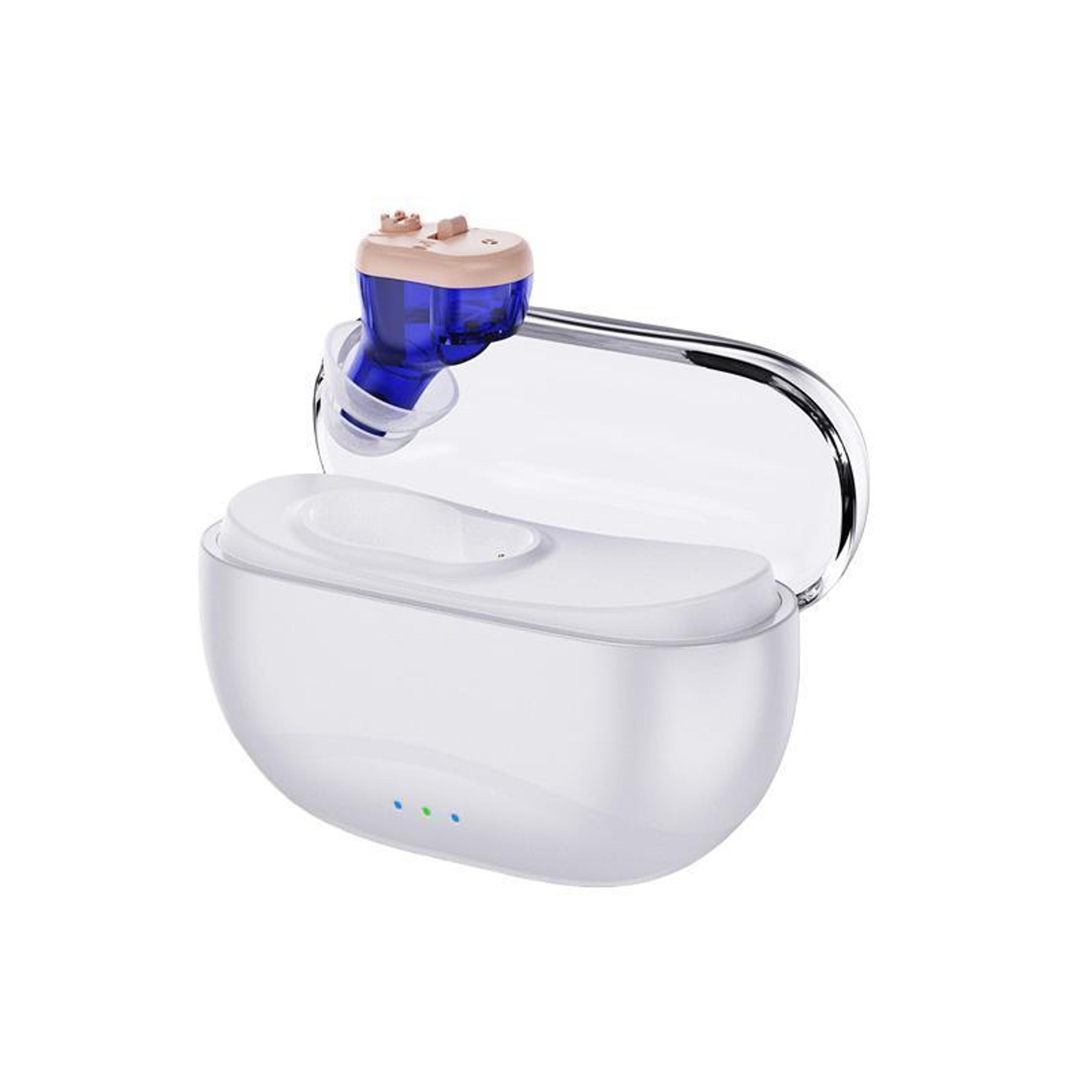 invisible rechargeable hearing amplifier for seniors with noise reduction