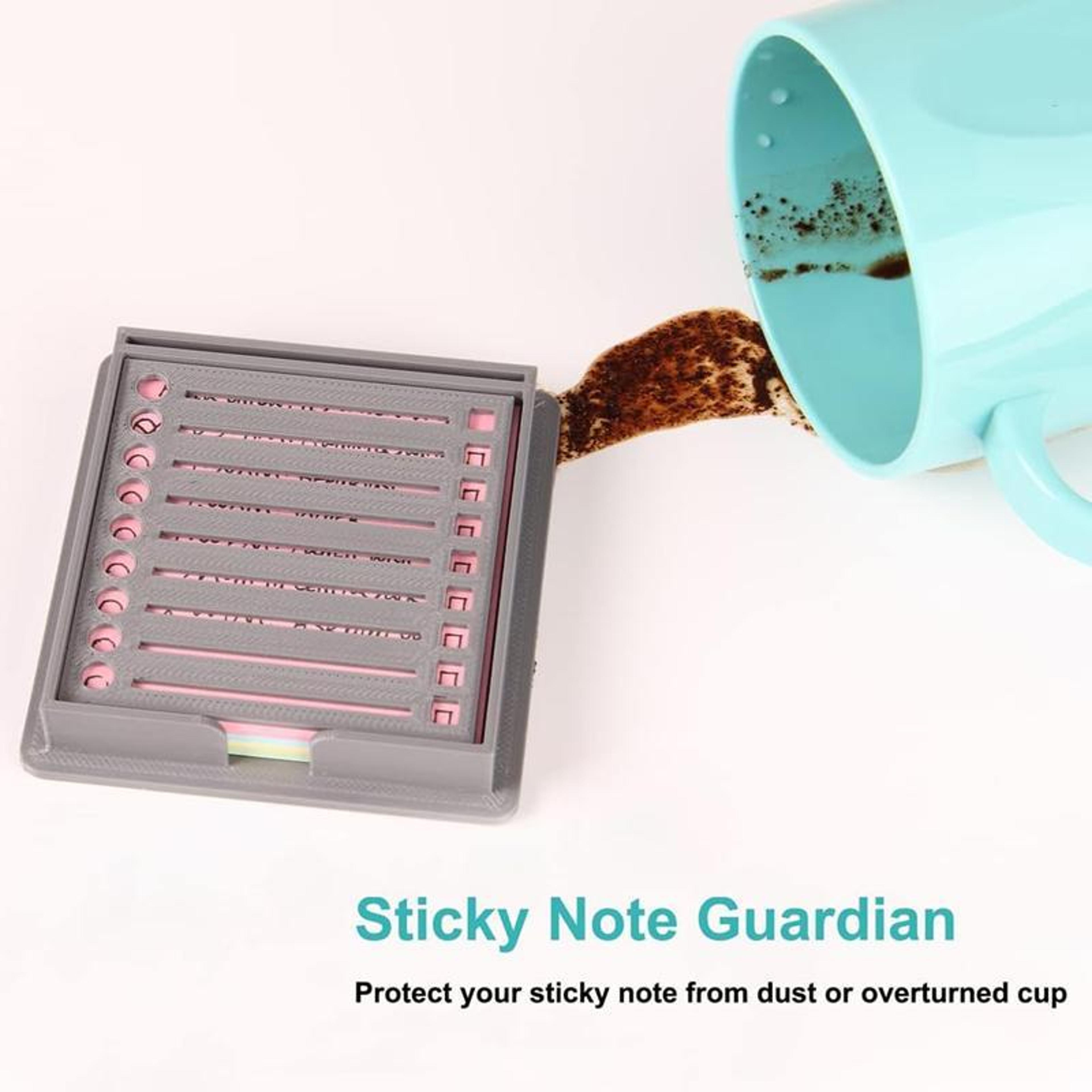 Sticky Note Planner Template Box For 3x3 Notes Desk Organizer And Schedule Maker 5