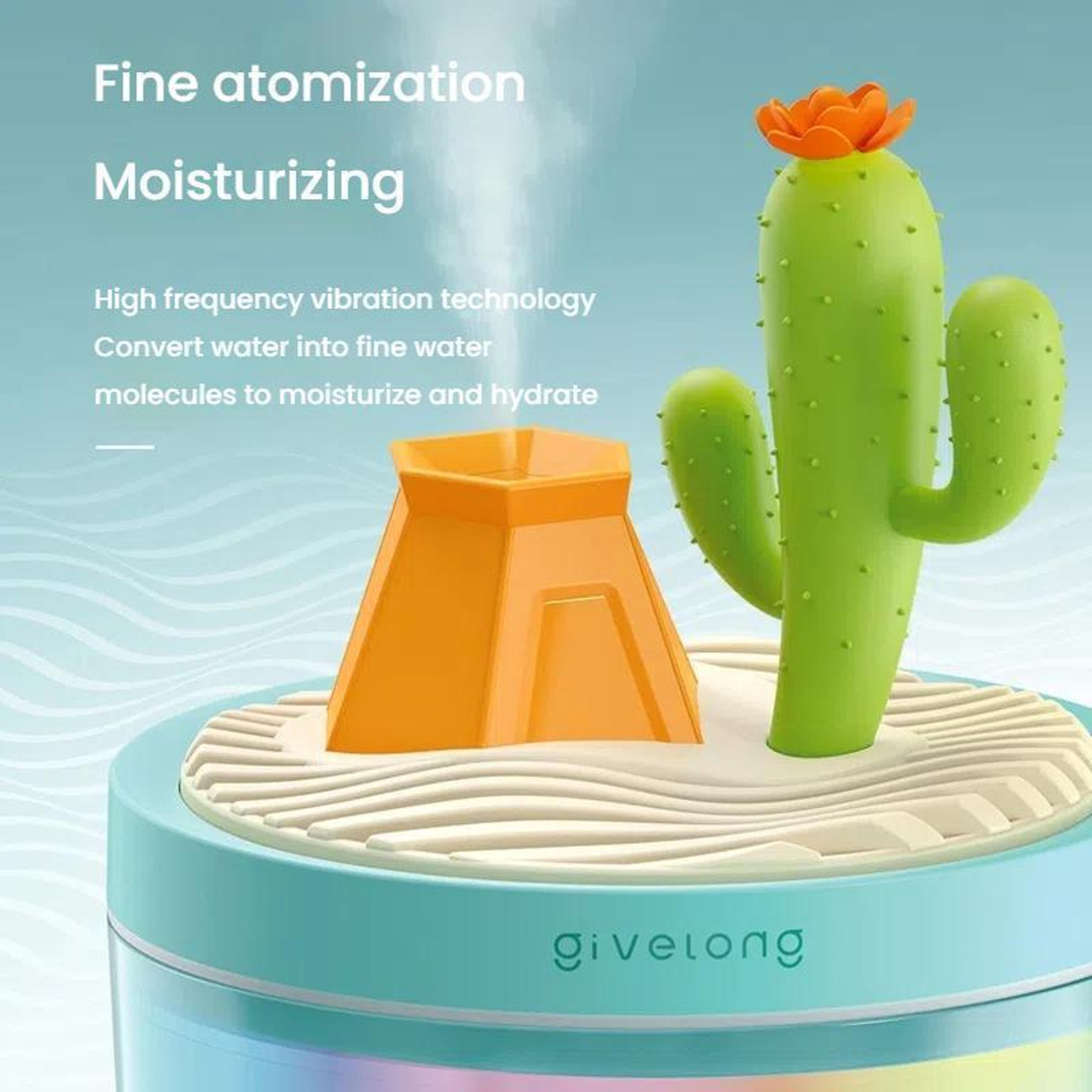 Portable Plant Pot Humidifier  USB Aroma Diffuser With Color Night Light 8
