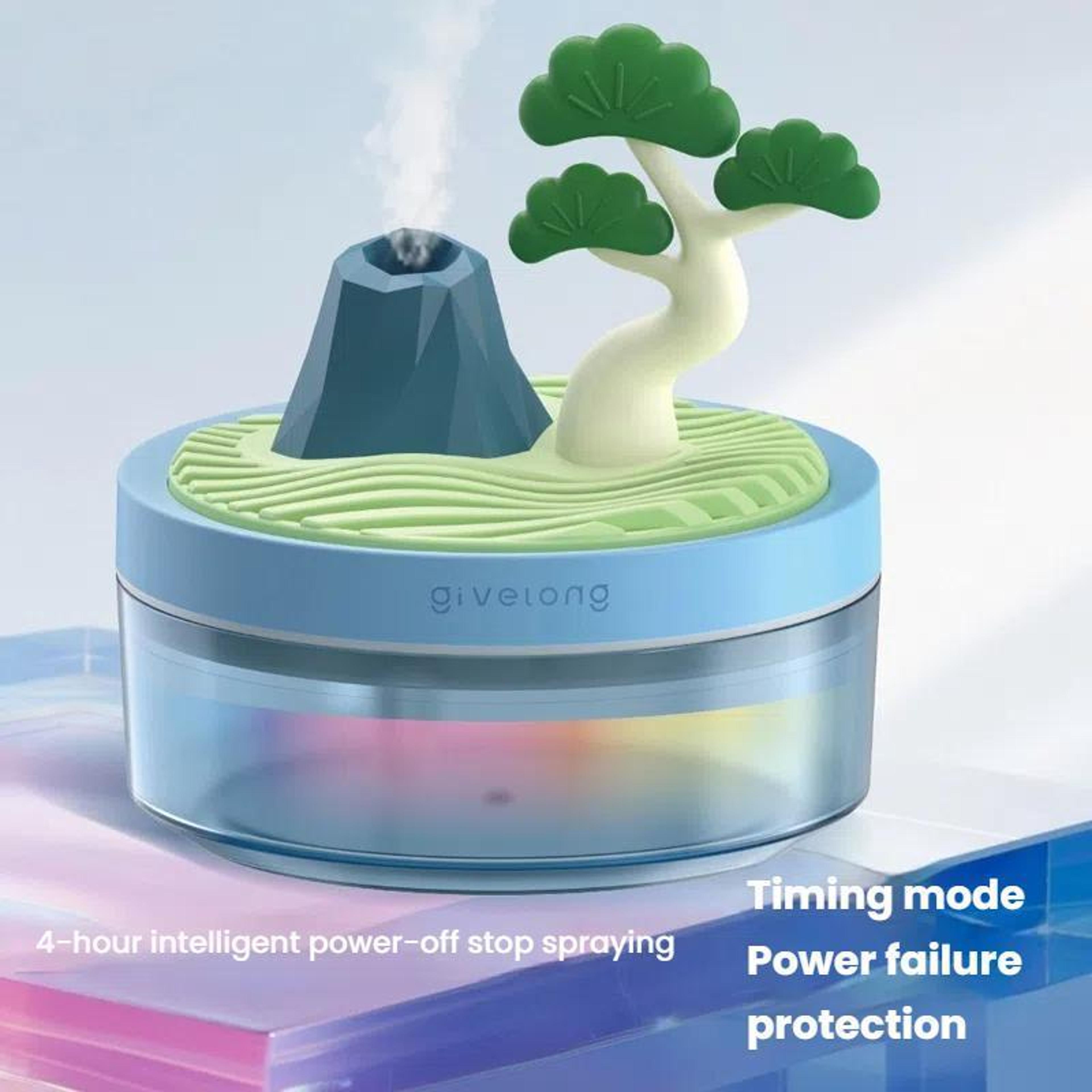 Portable Plant Pot Humidifier  USB Aroma Diffuser With Color Night Light 6