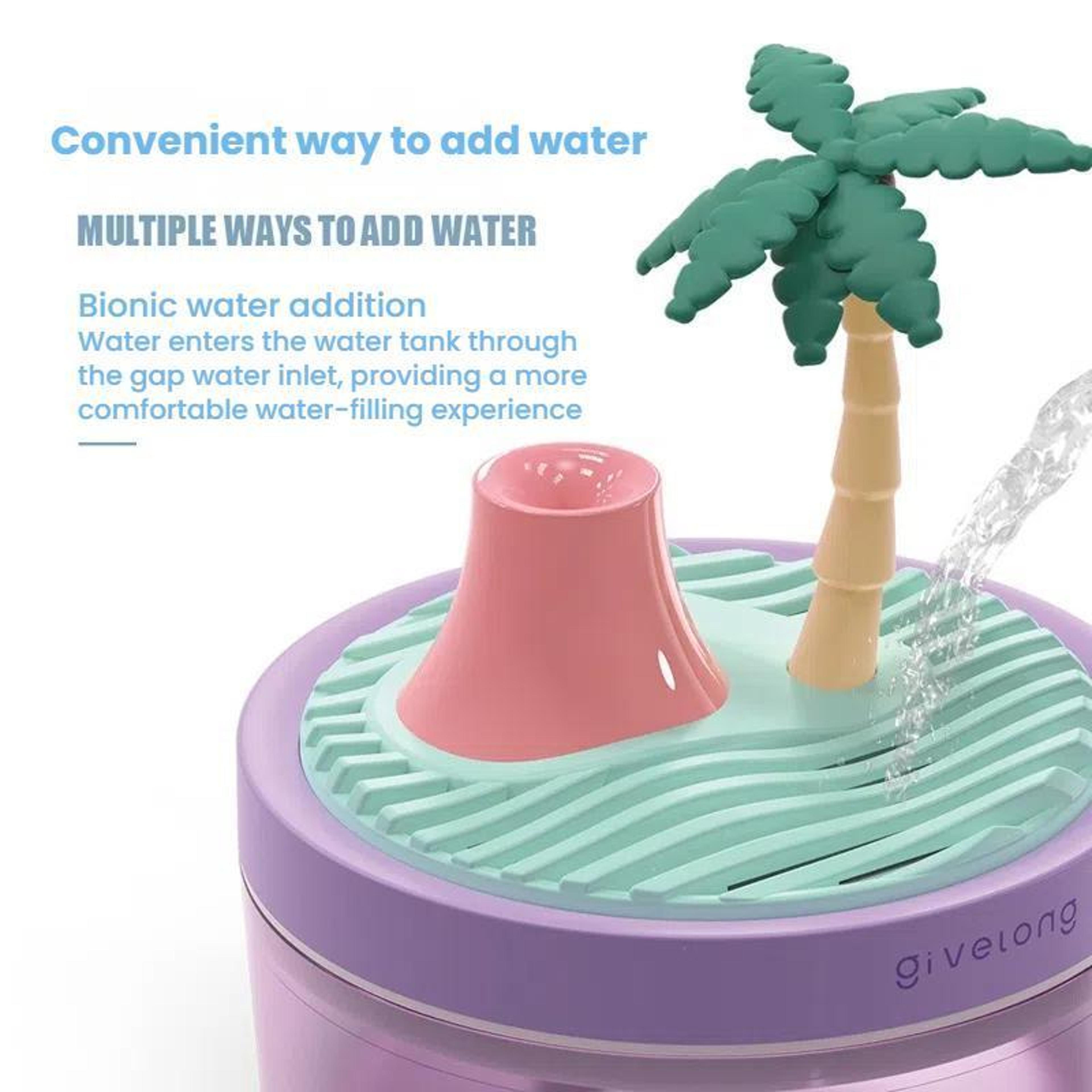 Portable Plant Pot Humidifier  USB Aroma Diffuser With Color Night Light 7