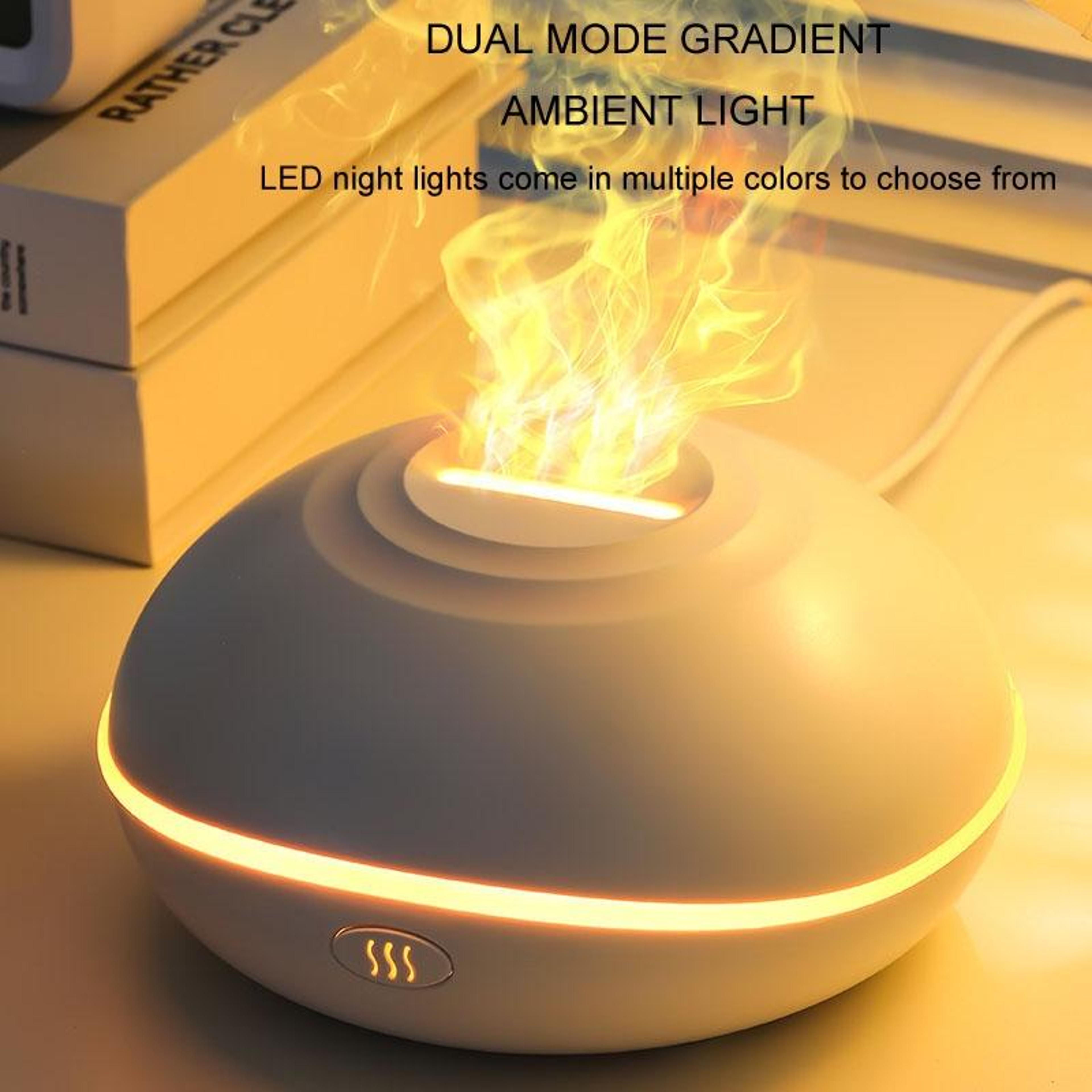 USB Aromatherapy Diffuser Humidifier With LED Flame Light For Car  Home 10