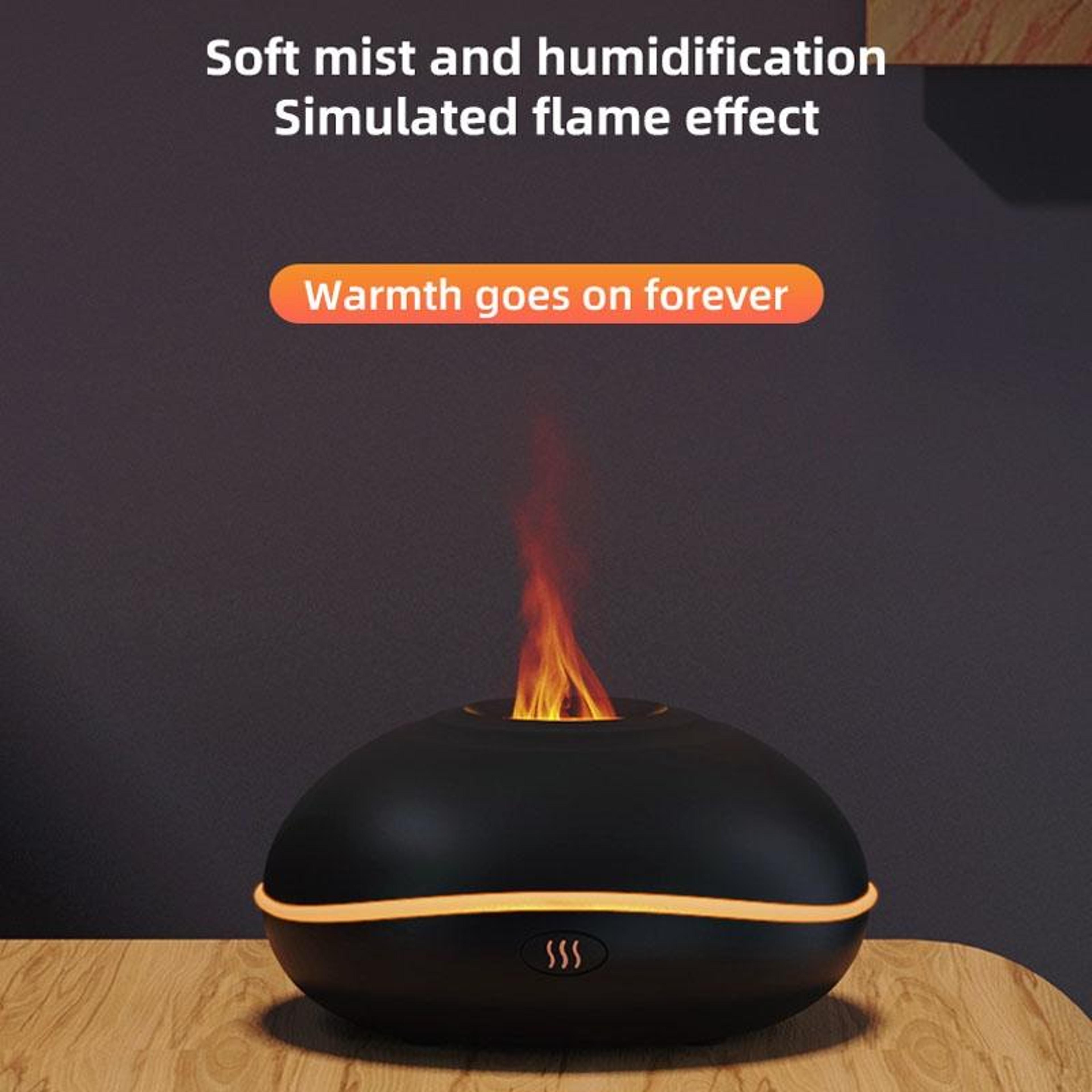 USB Aromatherapy Diffuser Humidifier With LED Flame Light For Car  Home 11