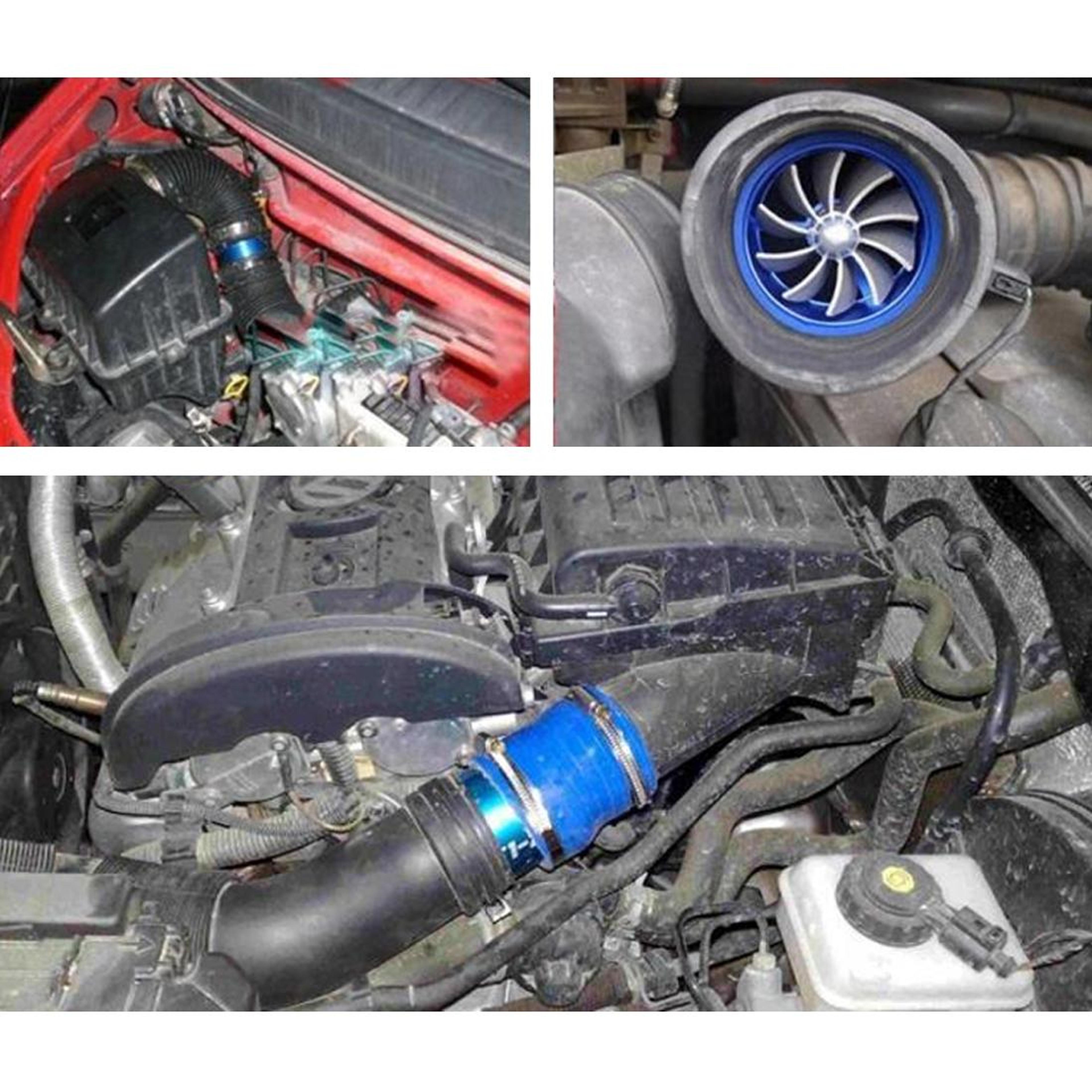 F1Z Universal Turbo Air Intake Fan Fuel Saver  Airflow Booster Kit 6