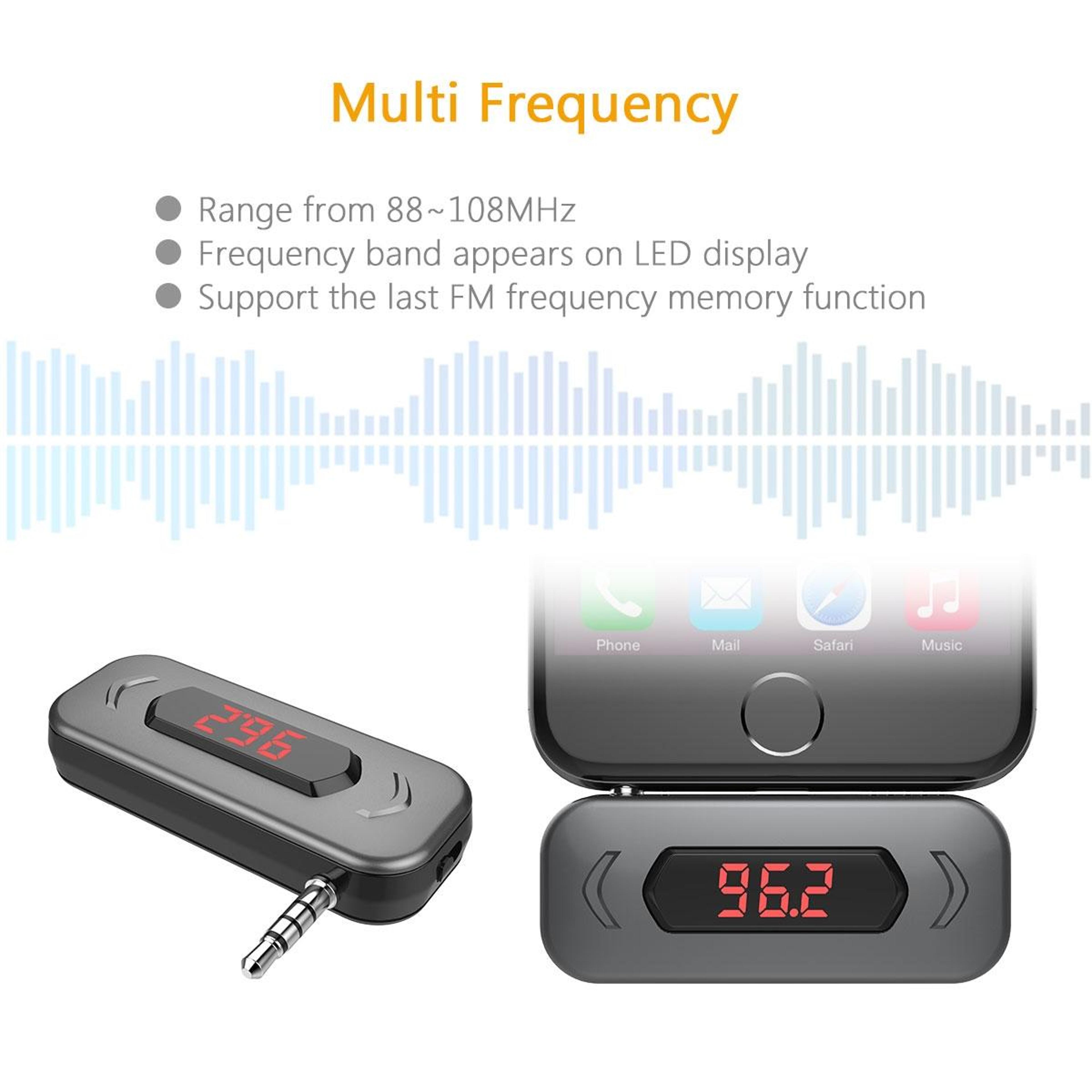 Doosl Wireless Car FM Transmitter  HandsFree Music Receiver With LCD Display 6