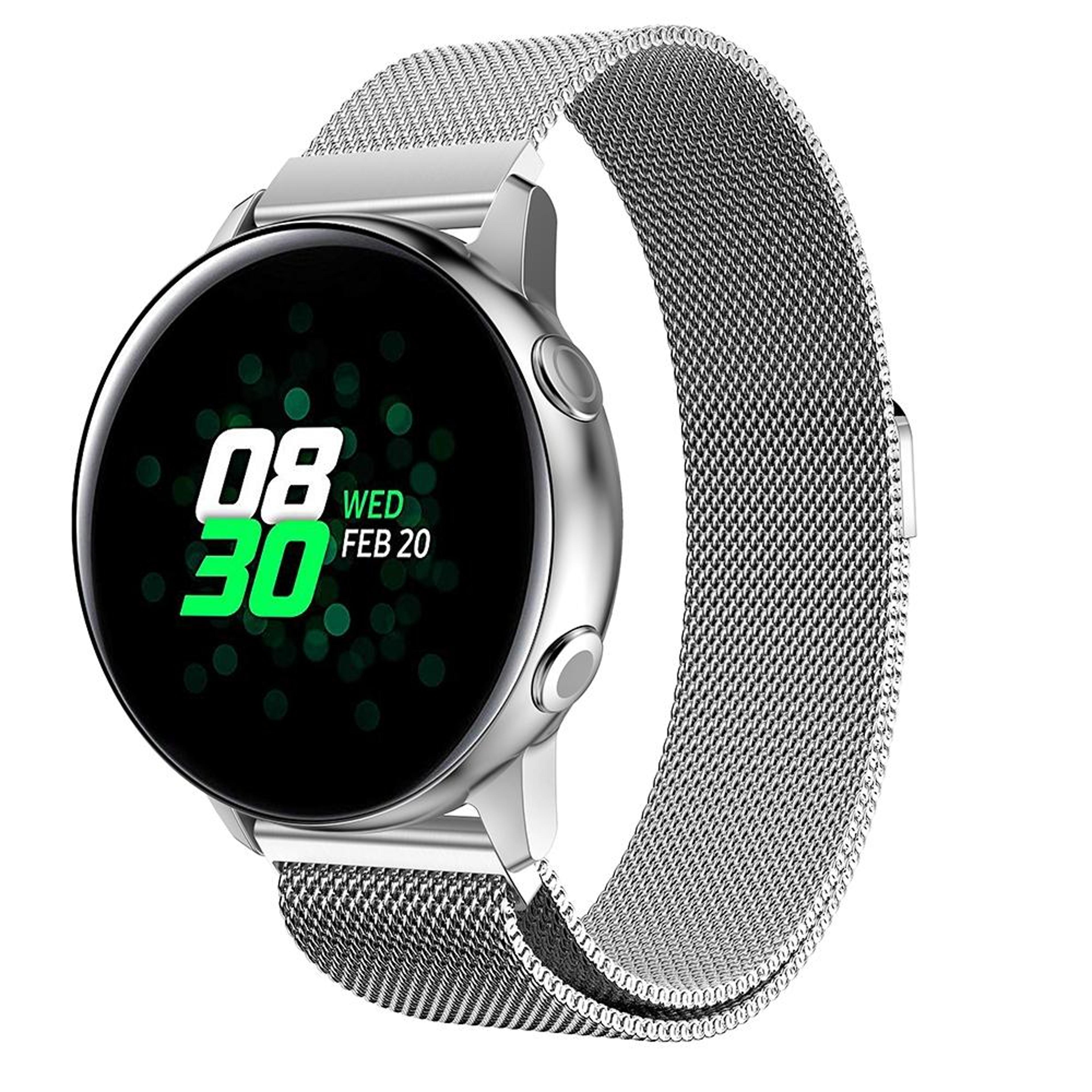 Magnetic Stainless Steel Mesh 20mm Watch Strap For Galaxy Watch Active Milanese Band 5