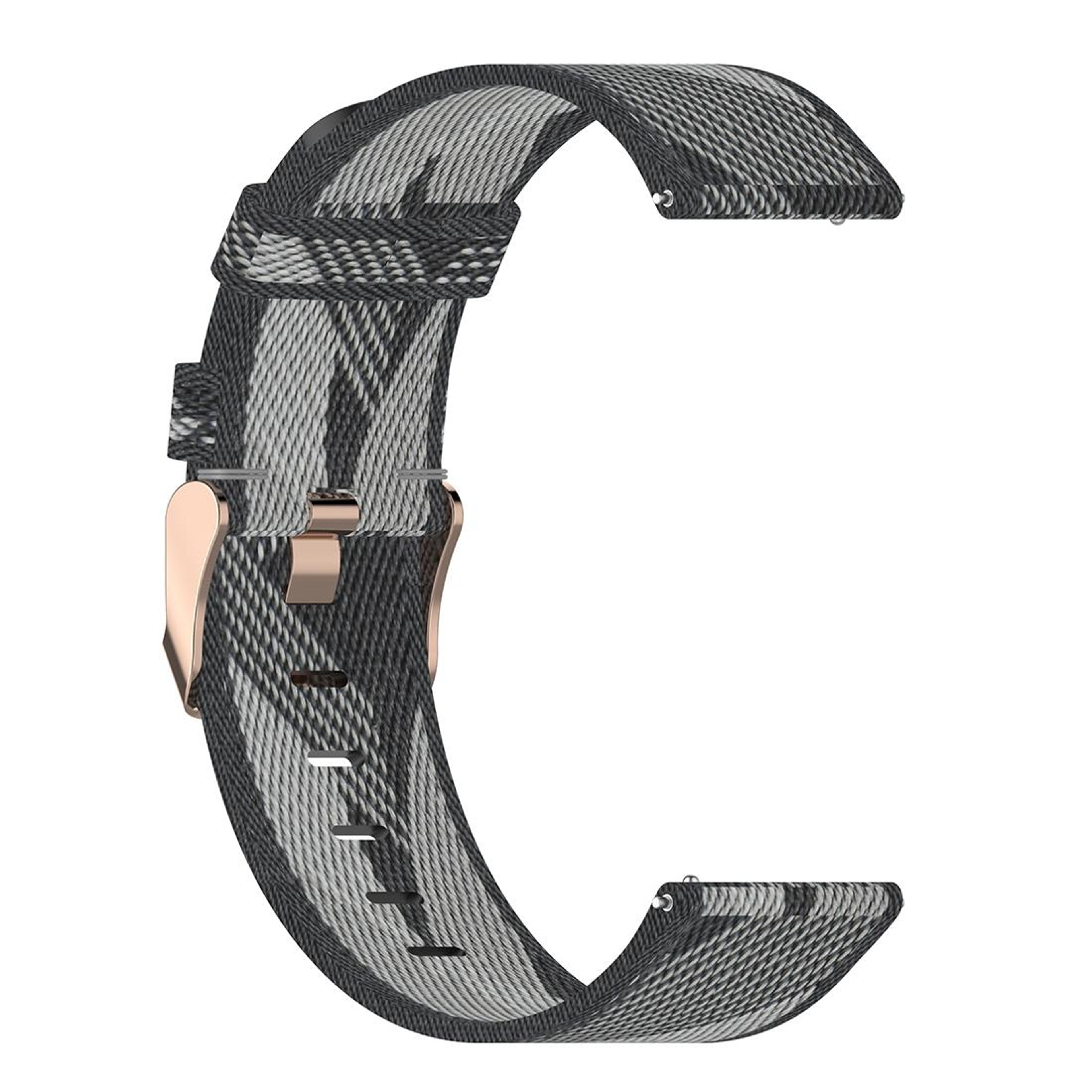 20mm Nylon Watch Strap For Amazfit GTR 42mm GTS BIP Breathable Stripe Weave Replacement Band 2