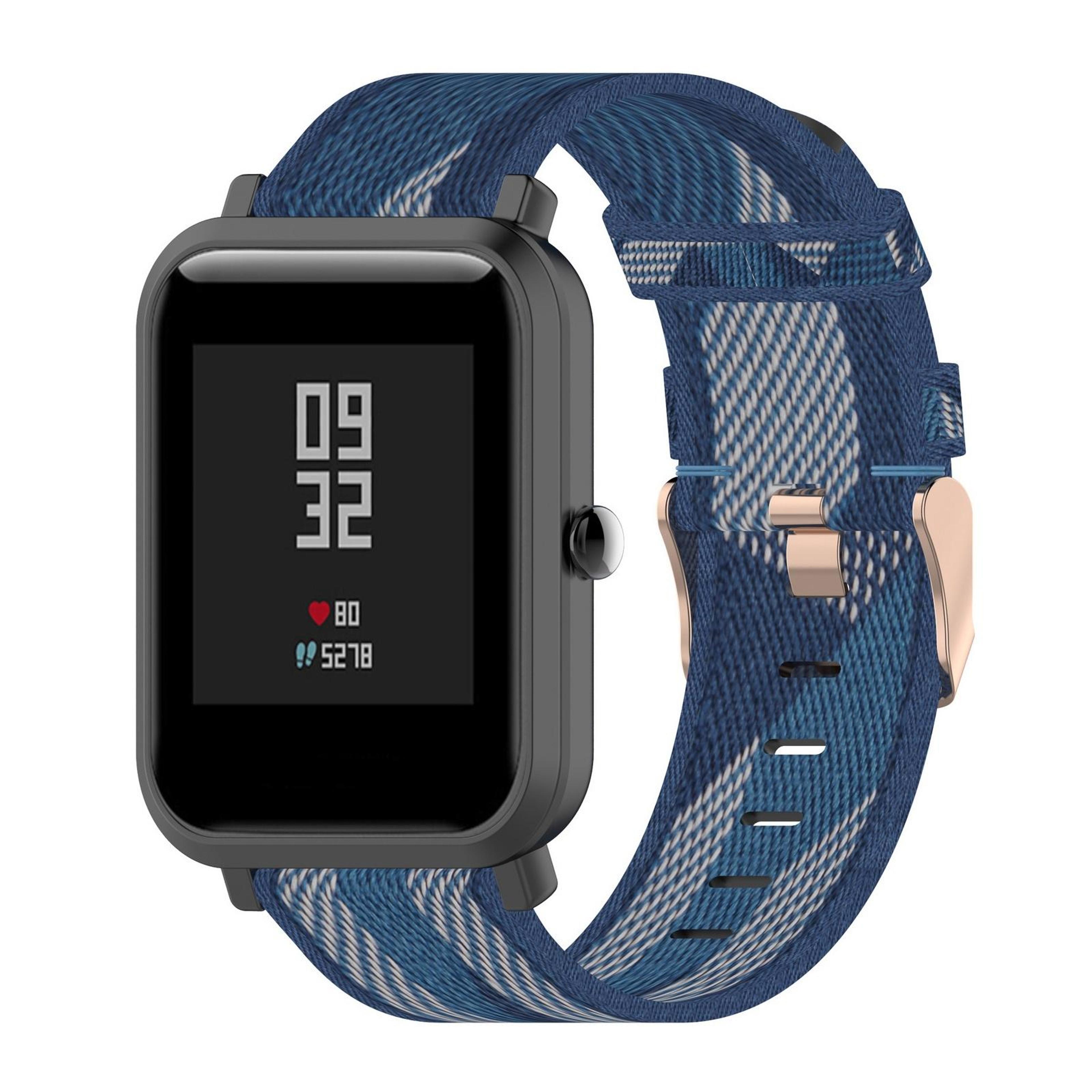20mm Nylon Watch Strap For Amazfit GTR 42mm GTS BIP Breathable Stripe Weave Replacement Band 7