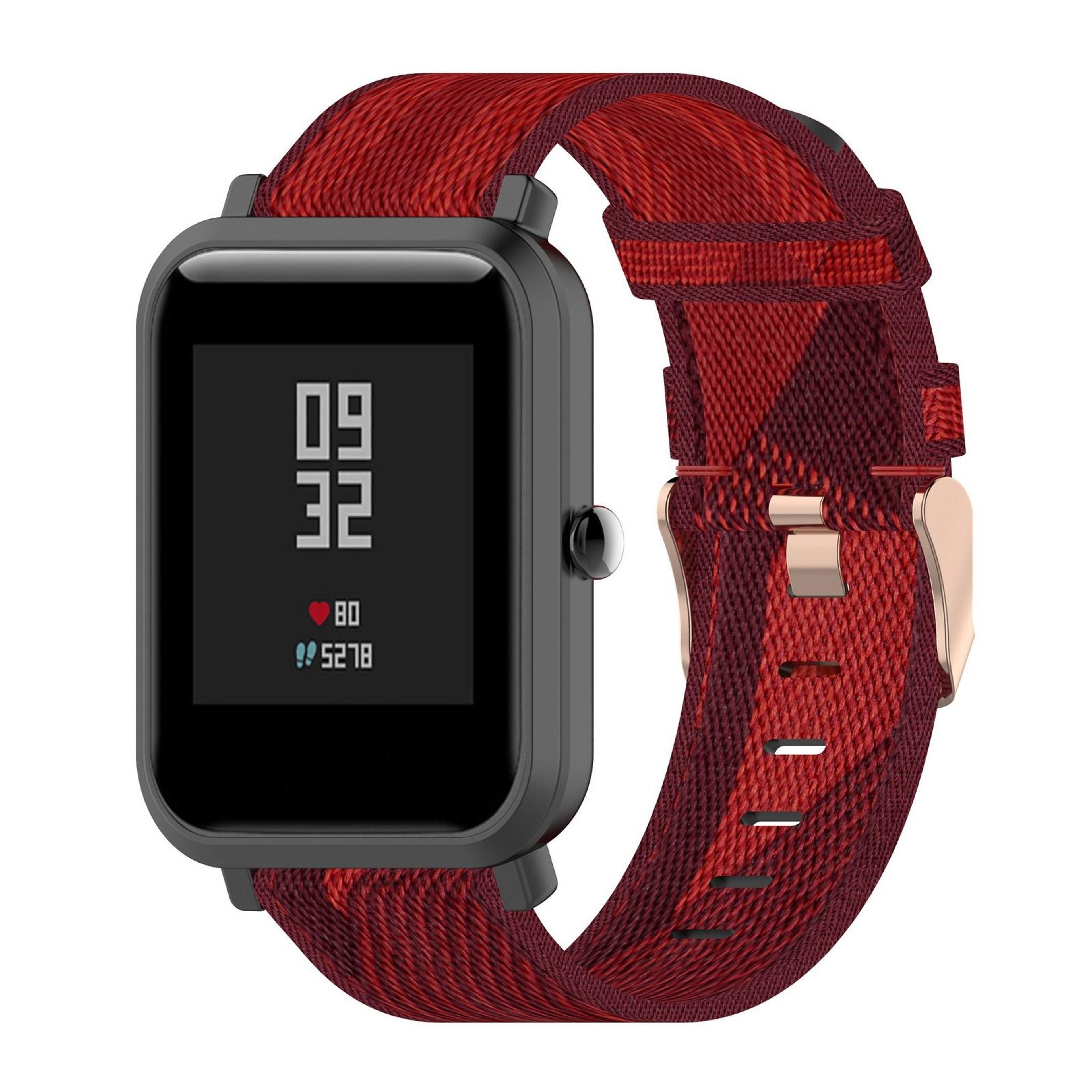 20mm Nylon Watch Strap For Amazfit GTR 42mm GTS BIP Breathable Stripe Weave Replacement Band 9