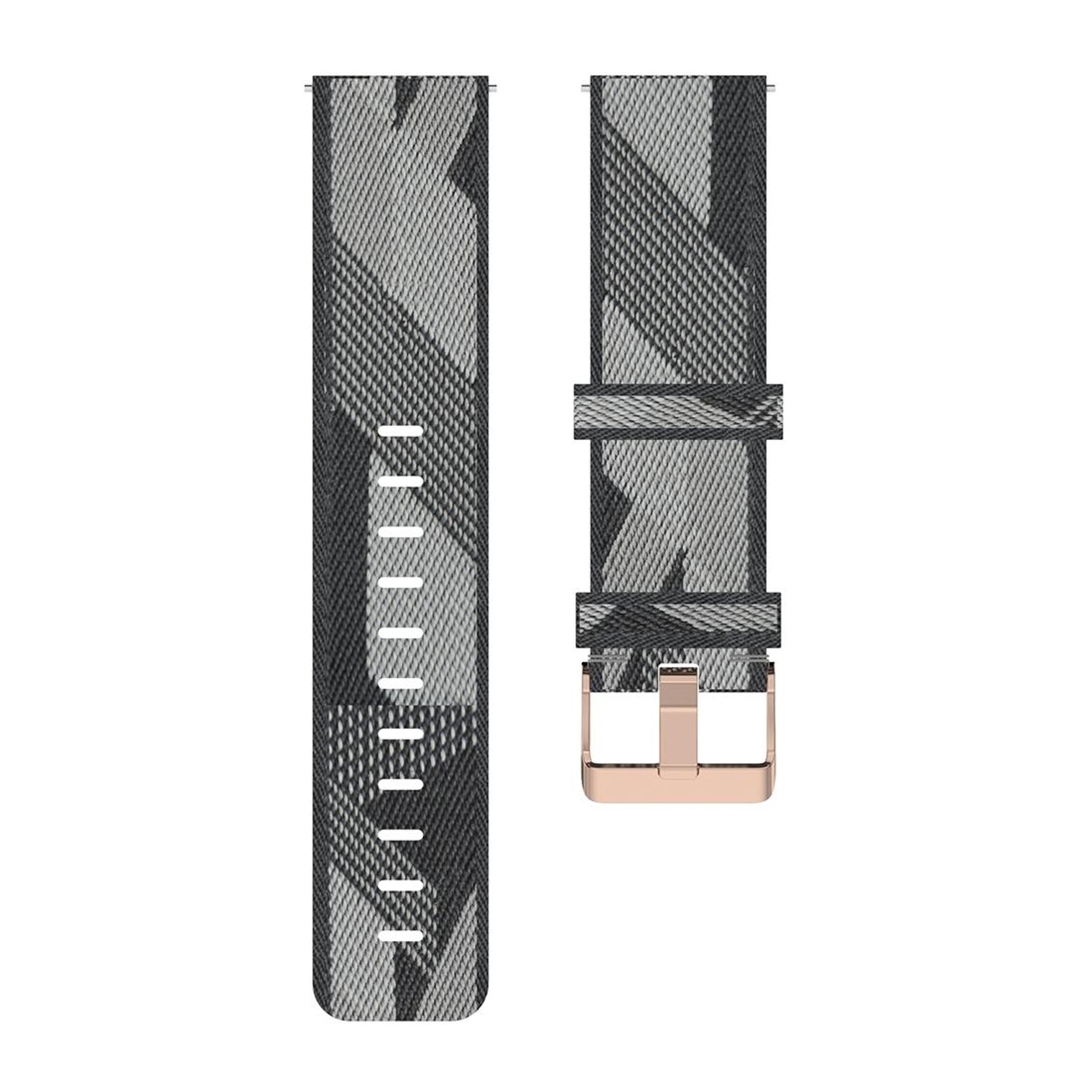 22mm Nylon Watch Band Stripe Weave Replacement Strap For Garmin Vivoactive 4 Xiaomi Mi Watch Color 1