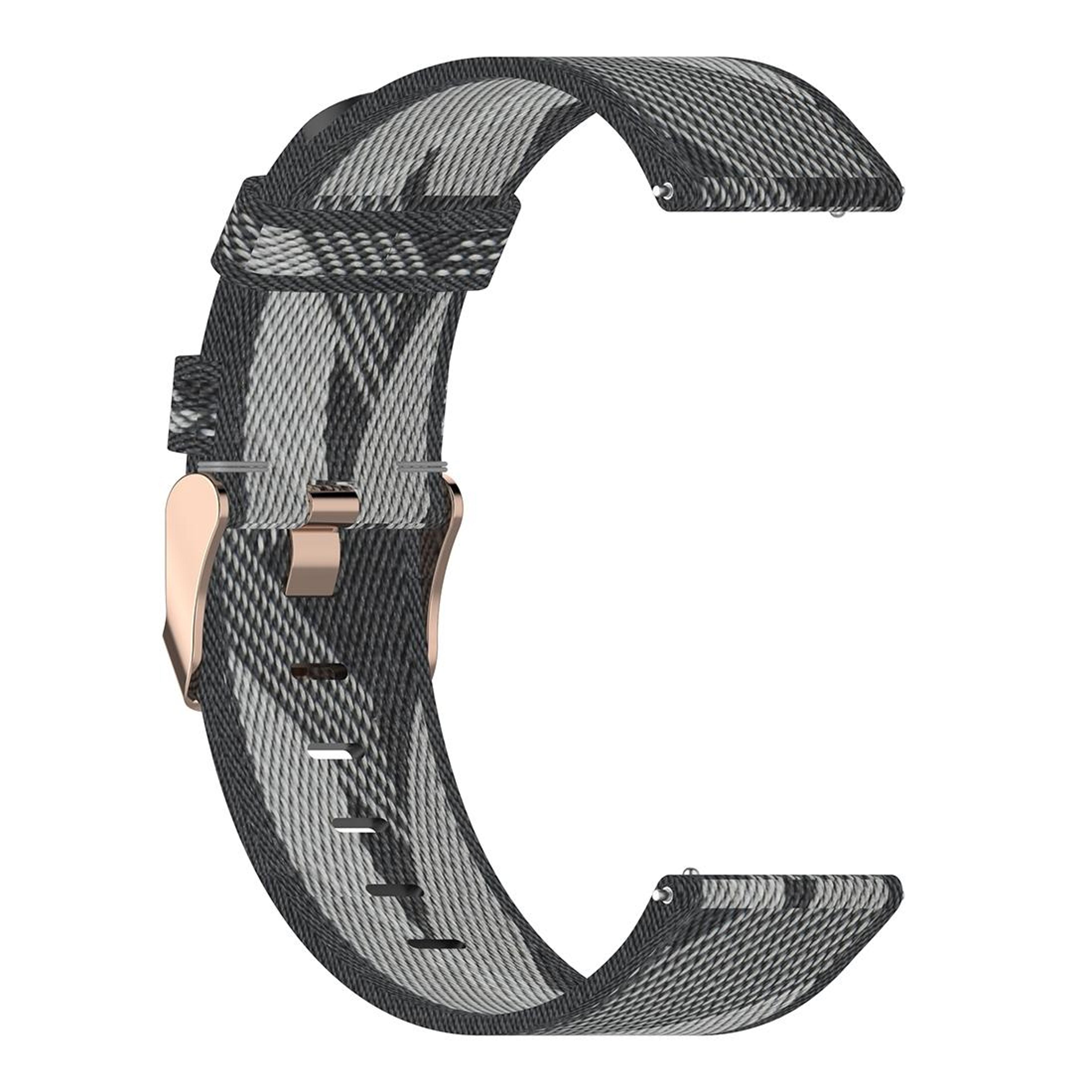 22mm Nylon Watch Band Stripe Weave Replacement Strap For Garmin Vivoactive 4 Xiaomi Mi Watch Color 2