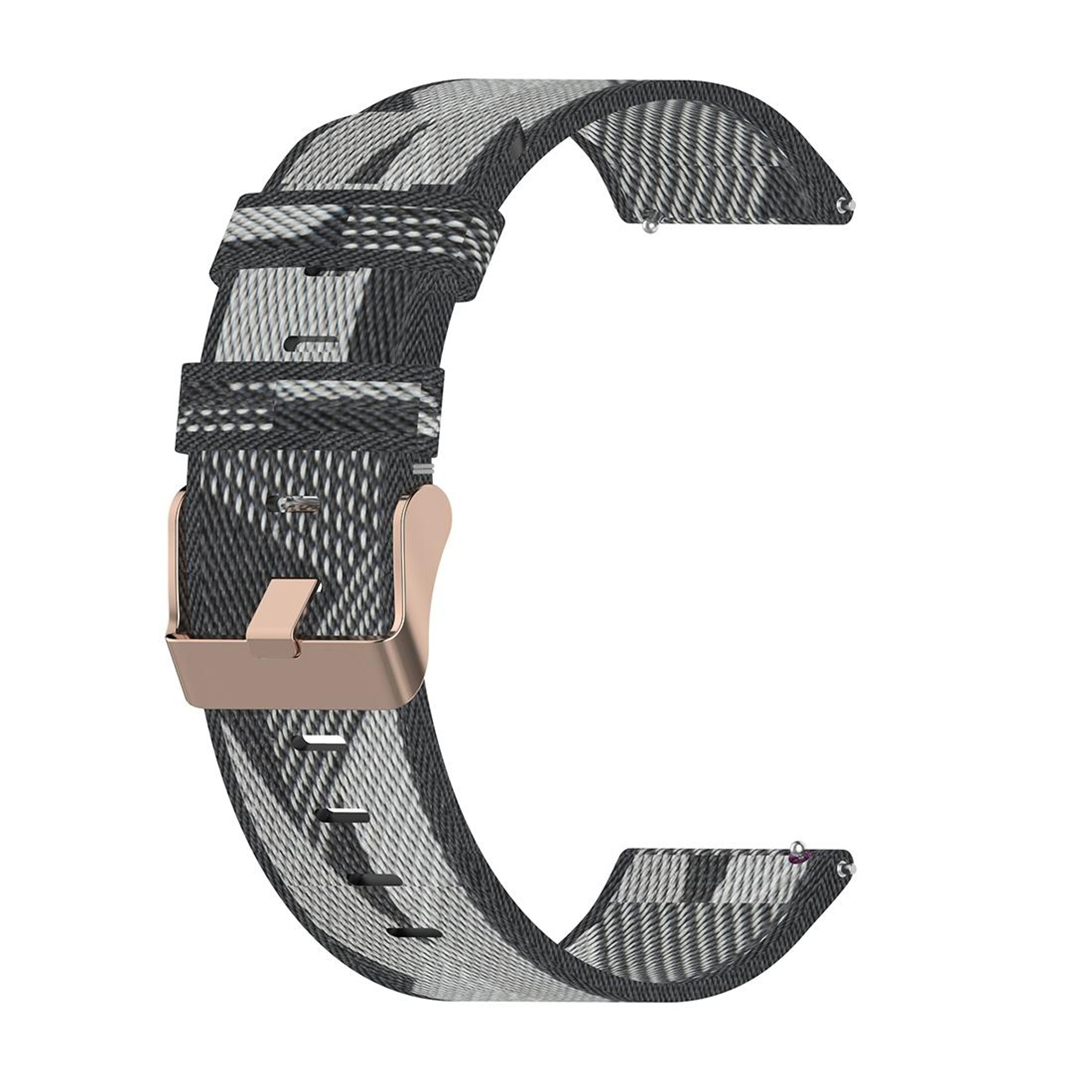 18mm Nylon Watch Band Breathable Stripe Weave Replacement Strap For Xiaomi Mi Watch Garmin Vivoacti 2