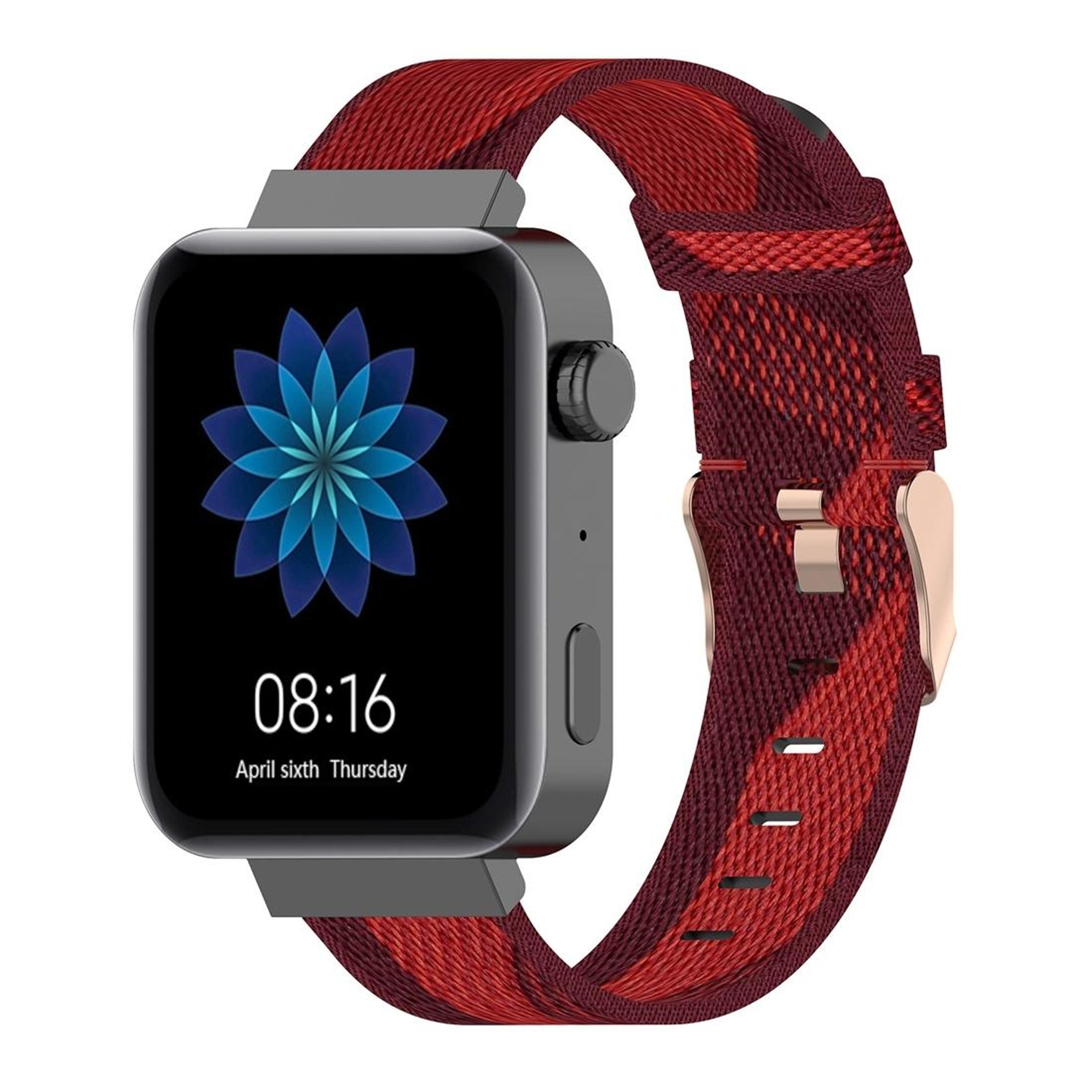 18mm Nylon Watch Band Breathable Stripe Weave Replacement Strap For Xiaomi Mi Watch Garmin Vivoacti 8