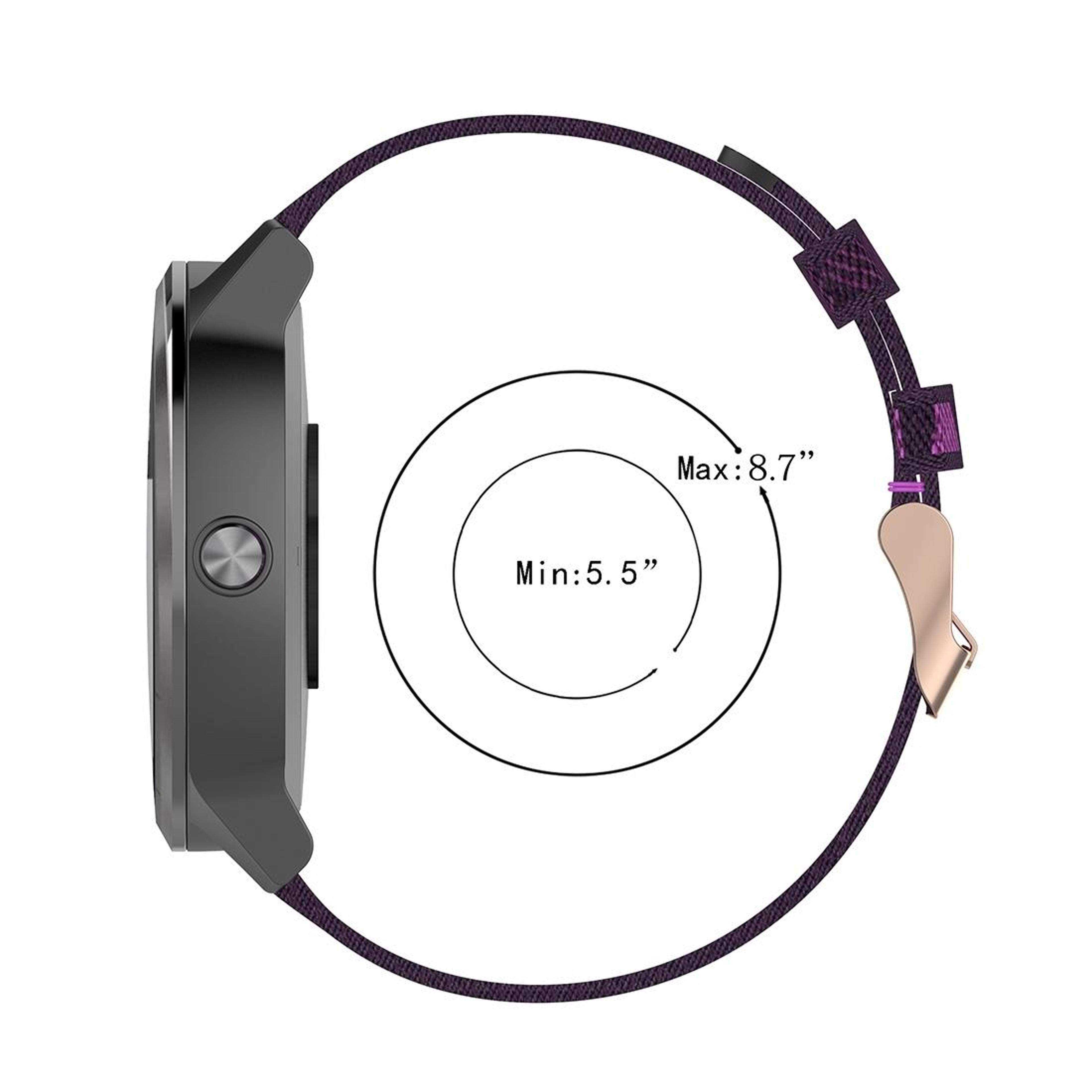 20mm Nylon Garmin Watch Band Breathable Woven Replacement Strap For Venu Vivomove Vivoactive Foreru 4