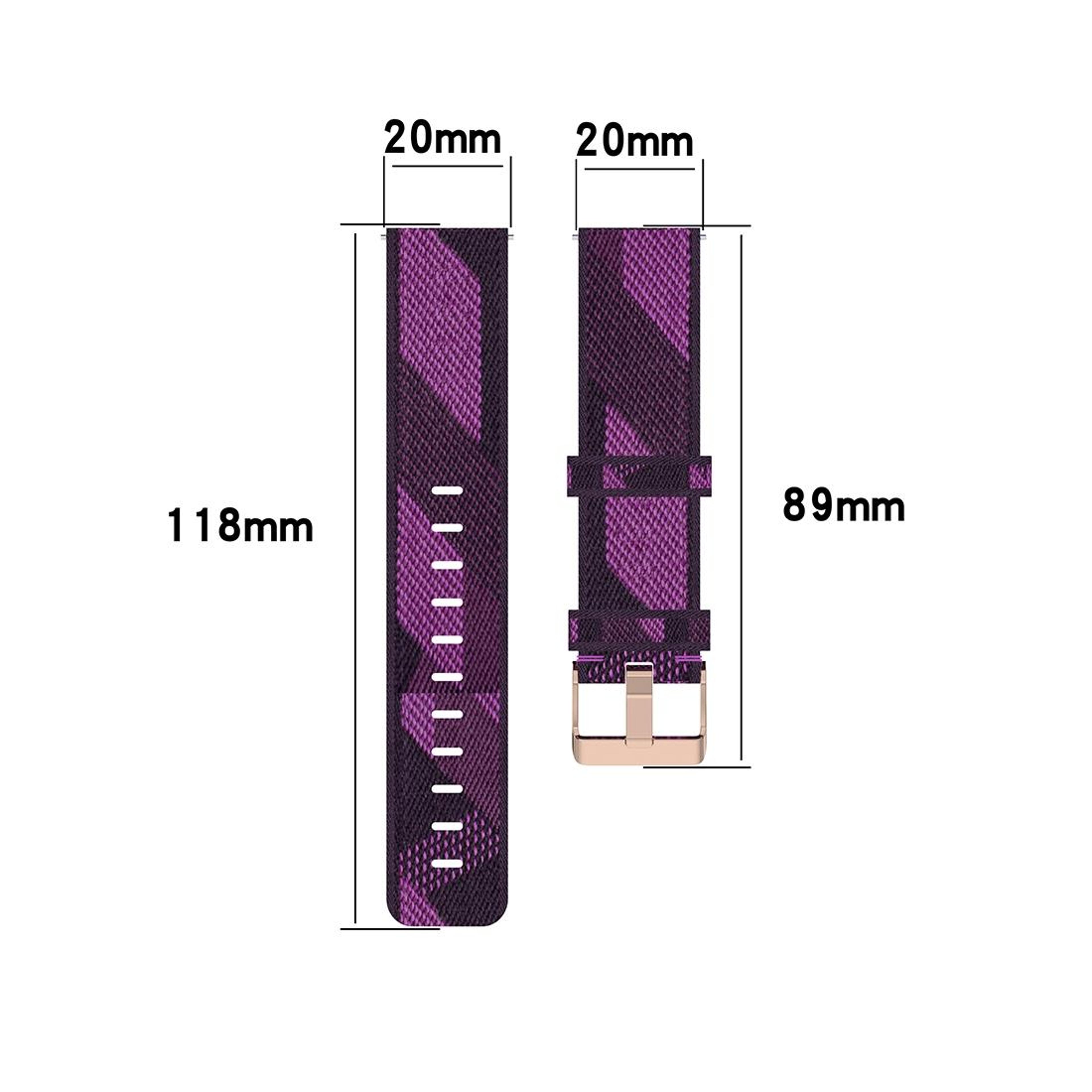 20mm Nylon Garmin Watch Band Breathable Woven Replacement Strap For Venu Vivomove Vivoactive Foreru 5