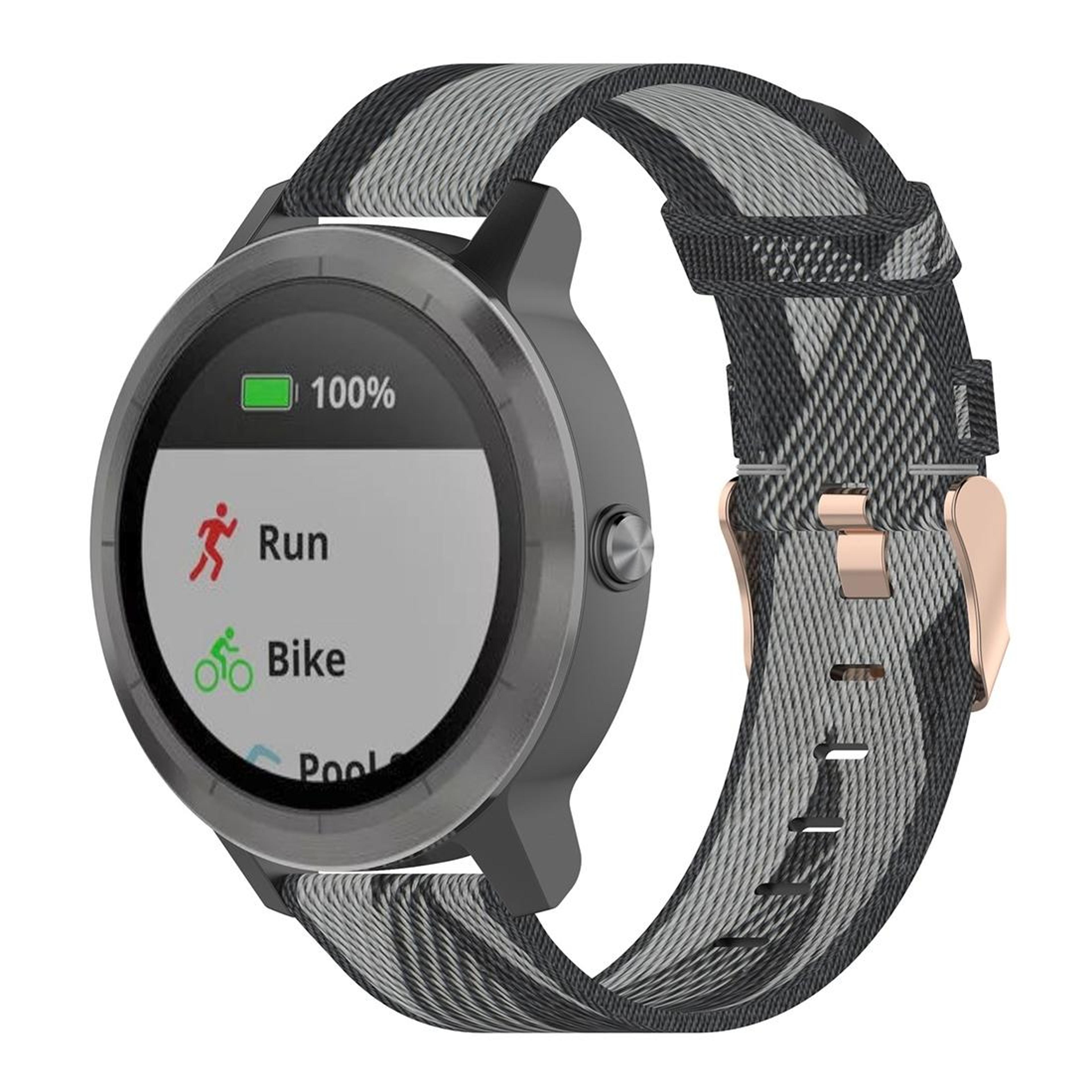 20mm Nylon Garmin Watch Band Breathable Woven Replacement Strap For Venu Vivomove Vivoactive Foreru 6