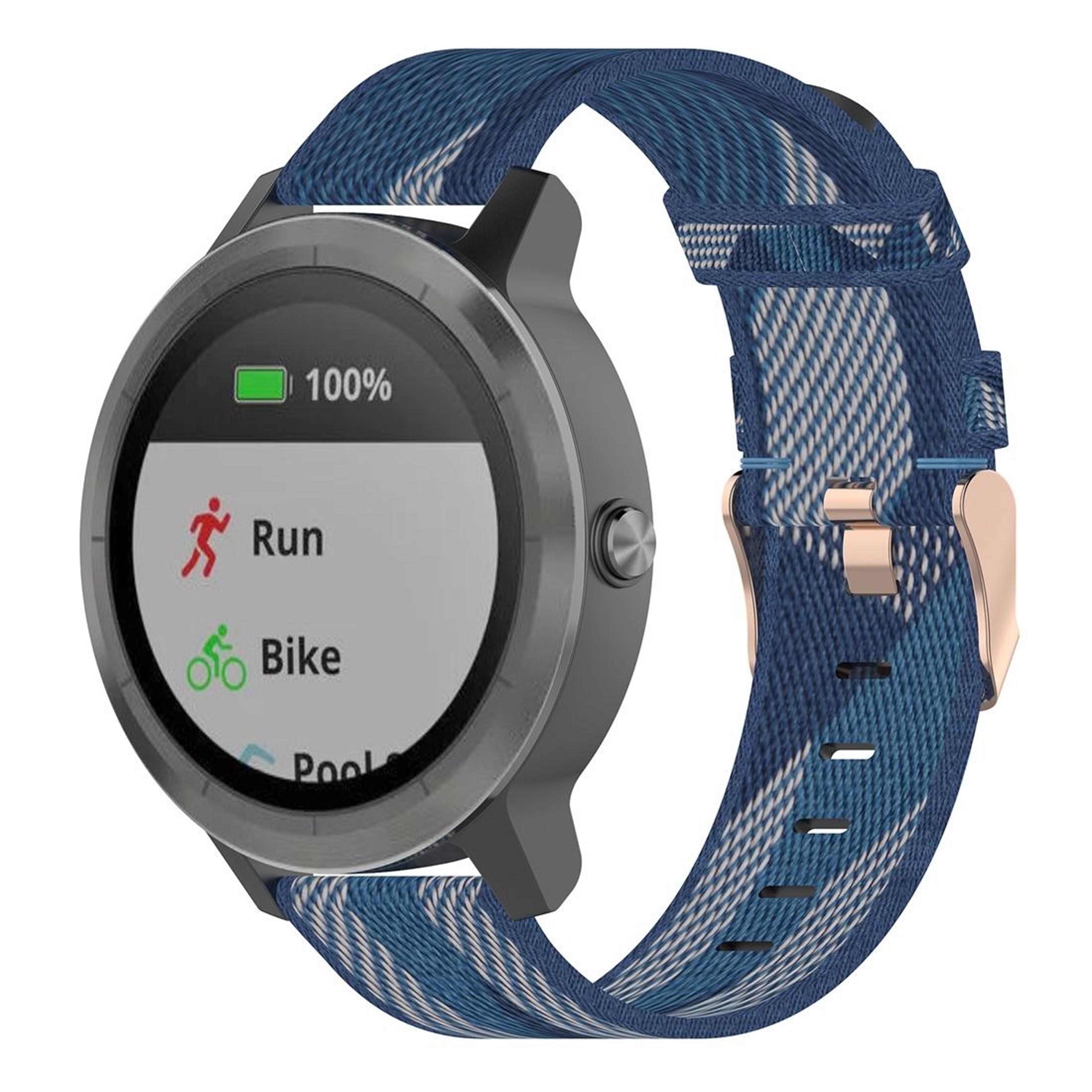 20mm Nylon Garmin Watch Band Breathable Woven Replacement Strap For Venu Vivomove Vivoactive Foreru 8