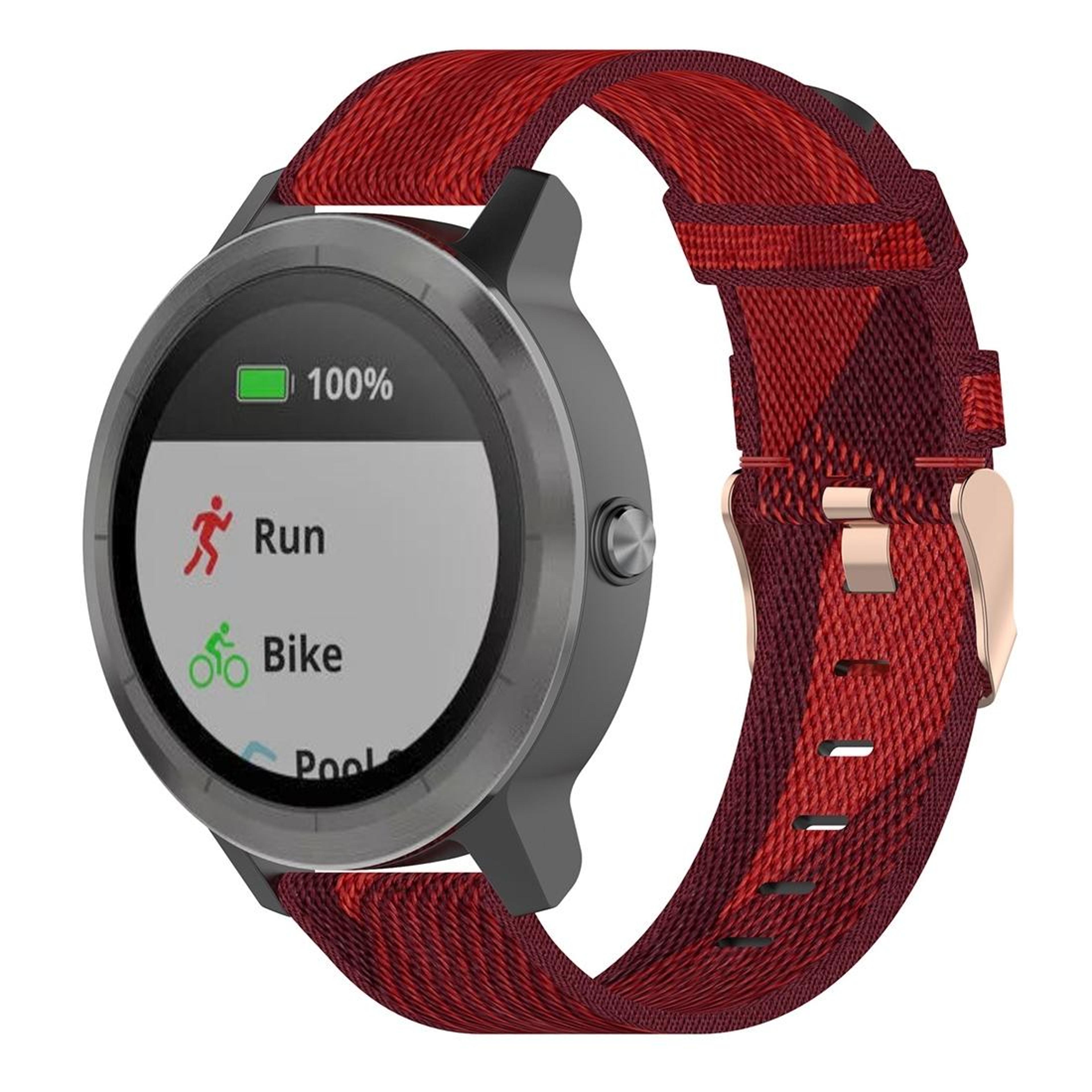20mm Nylon Garmin Watch Band Breathable Woven Replacement Strap For Venu Vivomove Vivoactive Foreru 9