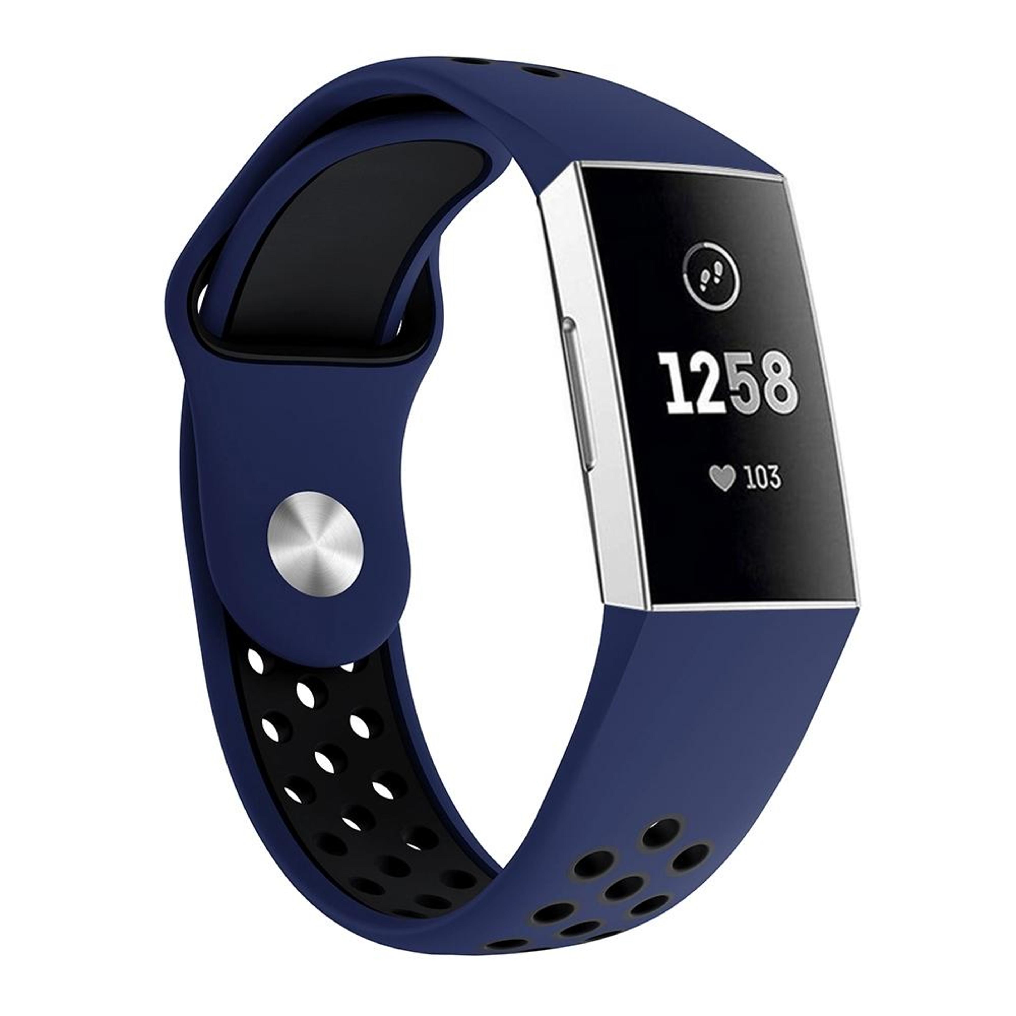 Fitbit Charge 3 Silicone Watch Band Dual Color Breathable Replacement Strap 130195mm 5