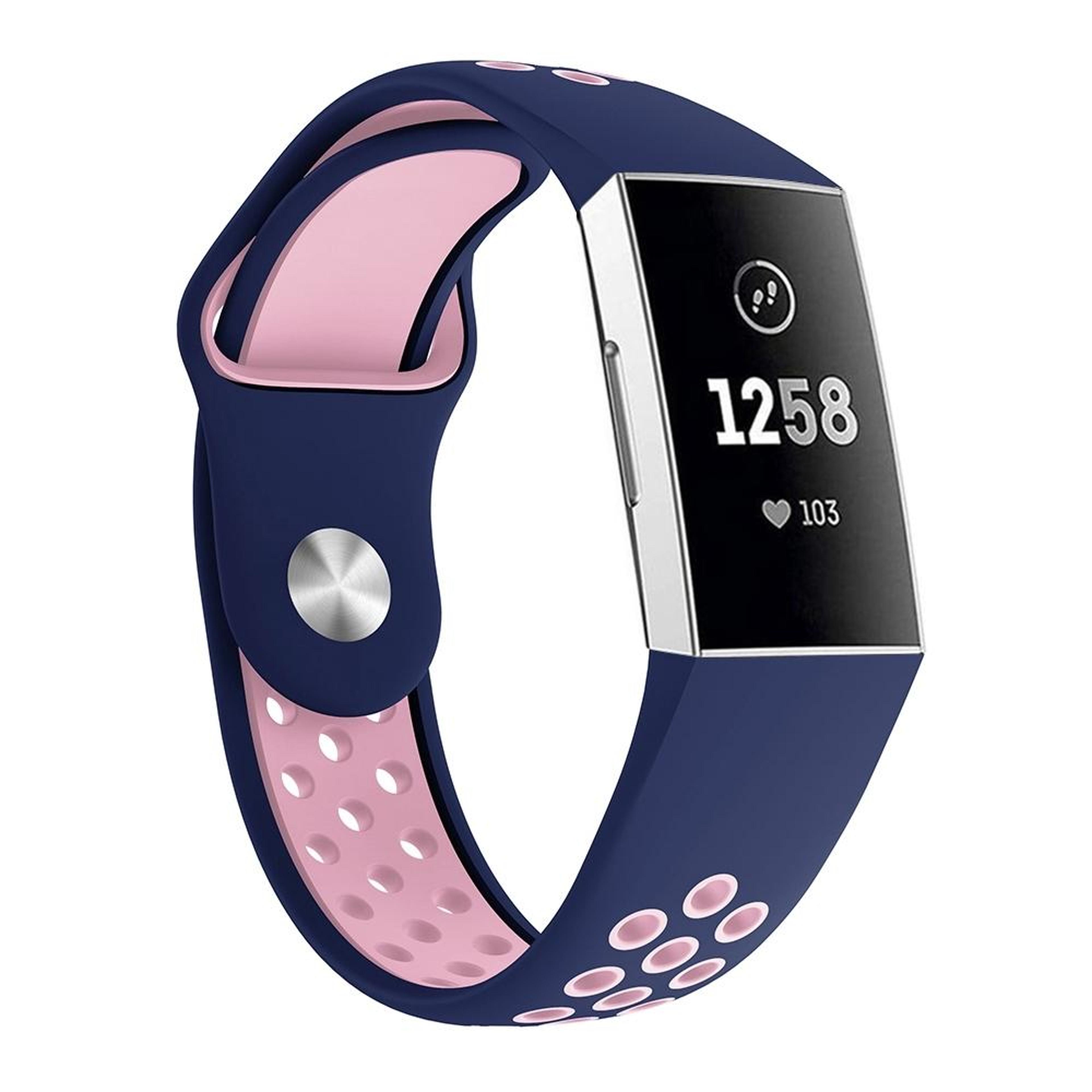 Fitbit Charge 3 Silicone Watch Band Dual Color Breathable Replacement Strap 130195mm 6