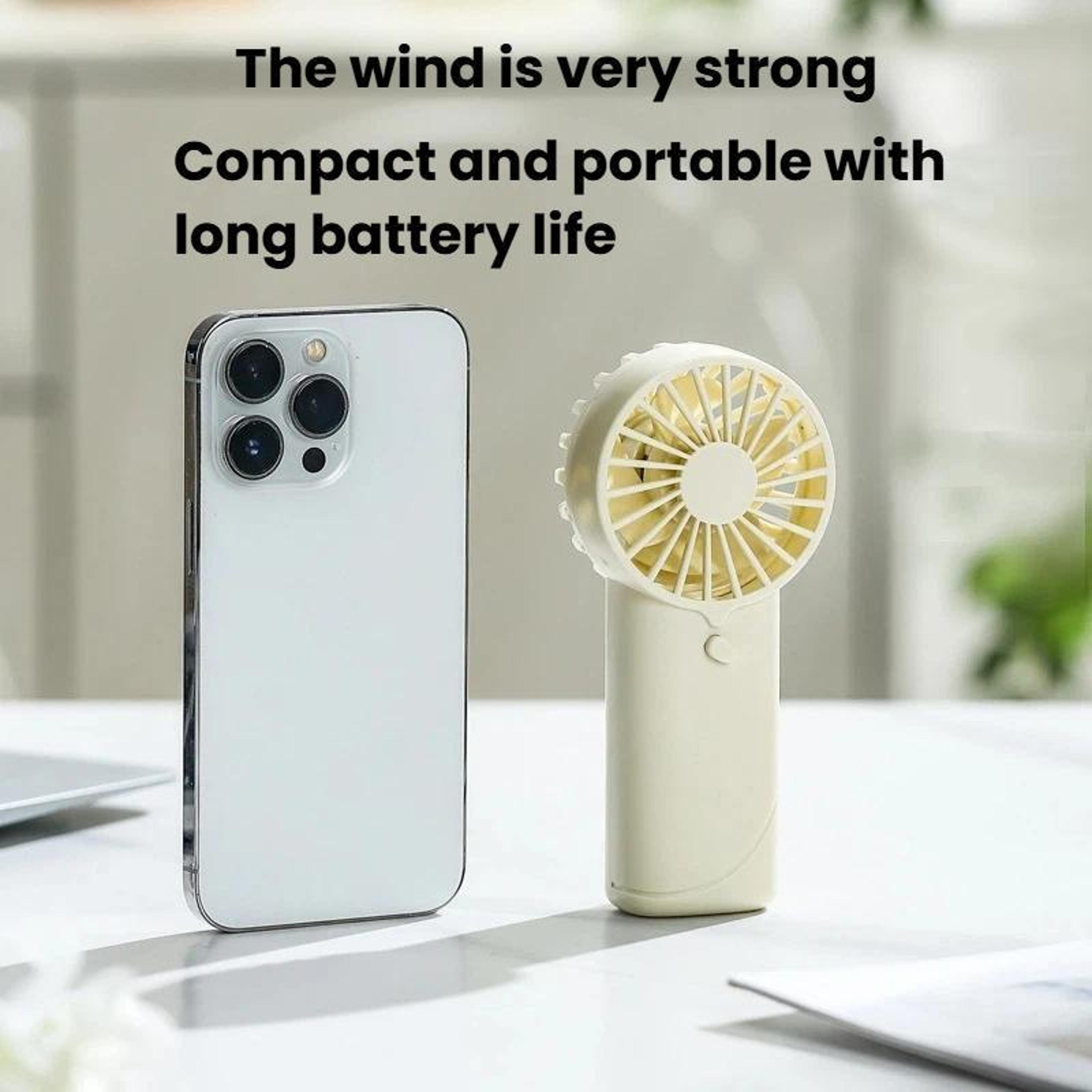 F50 Mini Handheld Fan Portable Desk Fan High Wind Pocket Cooling Fan For Travel Dorm Office 1