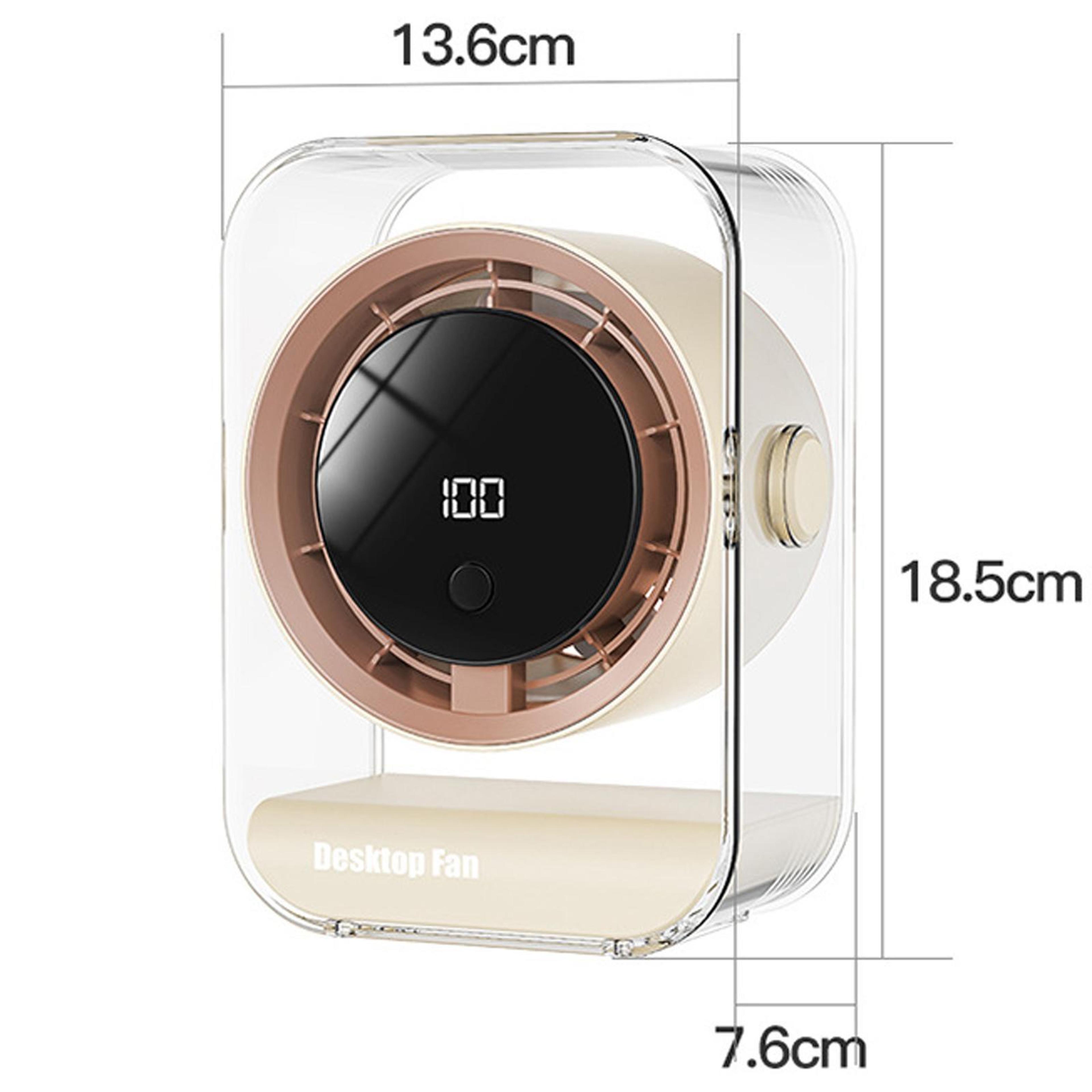 F15 Portable Desk Fan With Digital Display Rechargeable Office Desk Fan And Smart Timer 2