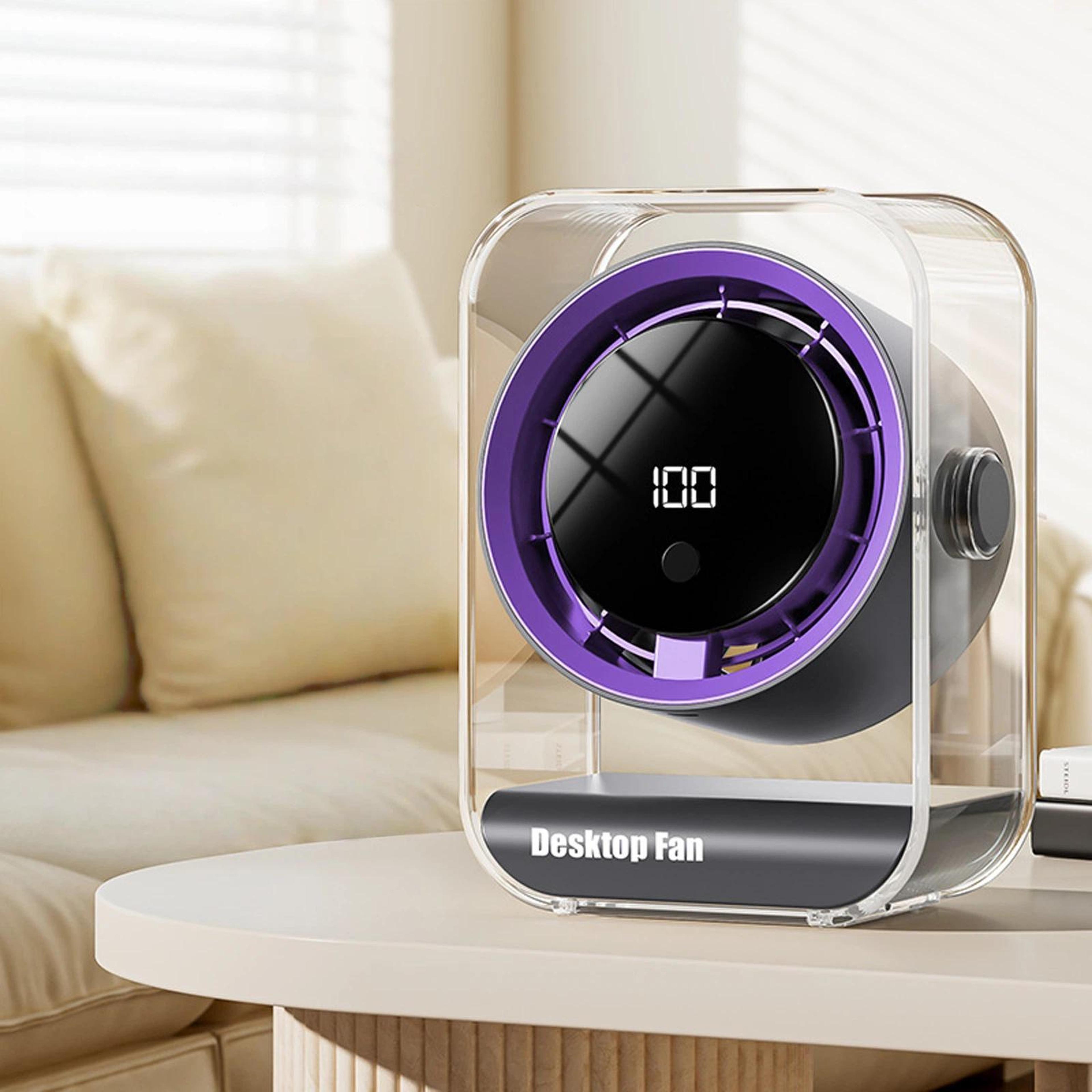F15 Portable Desk Fan With Digital Display Rechargeable Office Desk Fan And Smart Timer 11